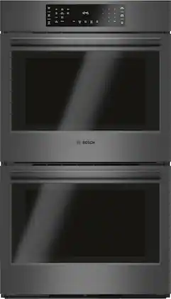 Bosch - 800 Series 30" Built-In Double Electric Wall Oven with True Convection - Black Stainless Steel
