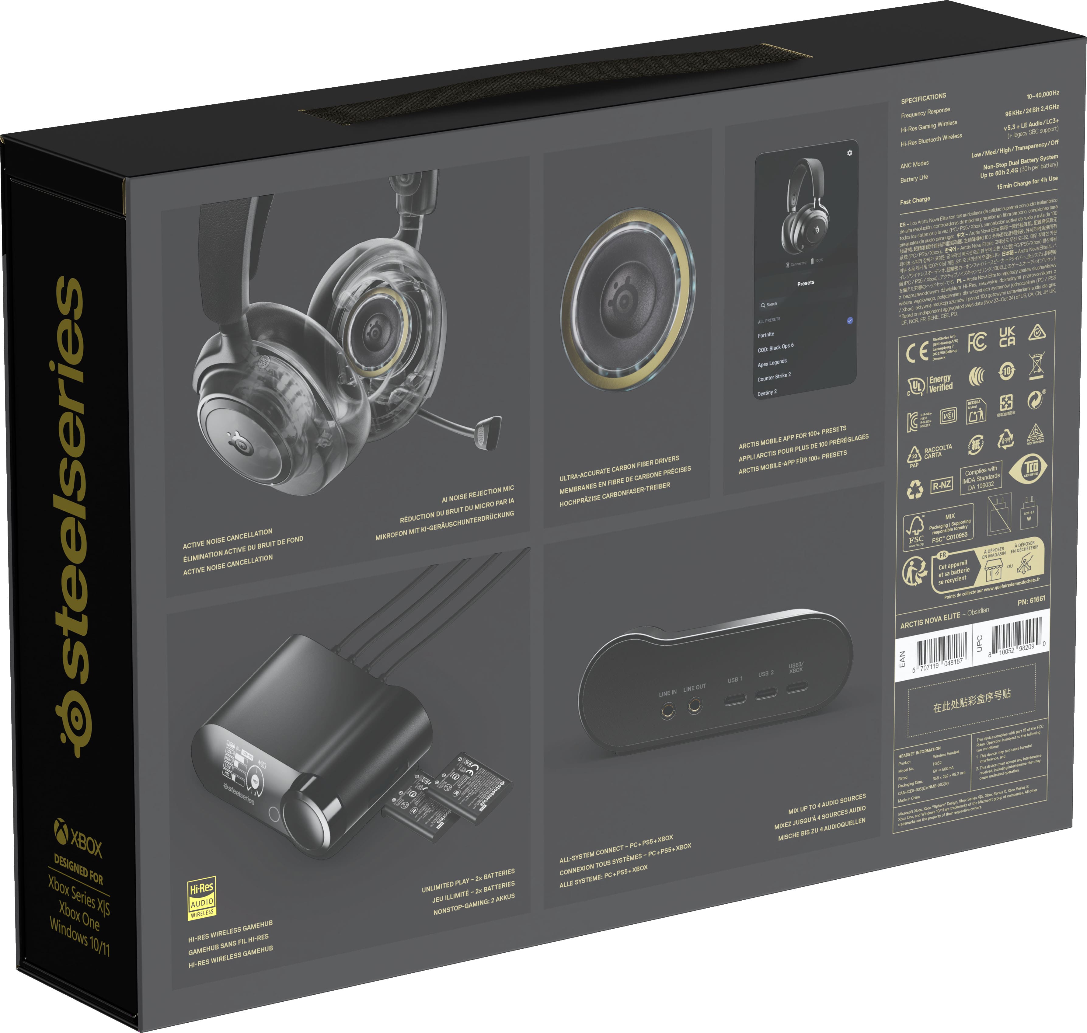 Sure, here is the corrected and grouped text from the image:
---
**steelseries**
**XBOX DESIGNED FOR Xbox Series X|S Xbox One Windows 10/11**
**ULTRA-ACCURATE CARBON FIBER DRUMHEADS**
**HIGH-FREQUENCY RESPONSE**
**ACTIVE NOISE CANCELLATION**
**ELIMINATION ACTIVE**
**ACTIVE NOISE CANCELLATION**
**ULTRA-ACCURATE CARBON FIBER DRUMHEADS**
**HIGH-FREQUENCY RESPONSE**
**ACTIVE NOISE CANCELLATION**
**ELIMINATION ACTIVE**
**ACTIVE NOISE CANCELLATION**
**ULTRA-ACCURATE CARBON FIBER DRUMHEADS**
**HIGH-FREQUENCY RESPONSE**
**ACTIVE NOISE CANCELLATION**
**ELIMINATION ACTIVE**
**ACTIVE NOISE CANCELLATION**
**ULTRA-ACCURATE CARBON FIBER DRUMHEADS**
**HIGH-FREQUENCY RESPONSE**
**ACTIVE NOISE CANCELLATION**
**ELIMINATION ACTIVE**
**ACTIVE NOISE CANCELLATION**
**