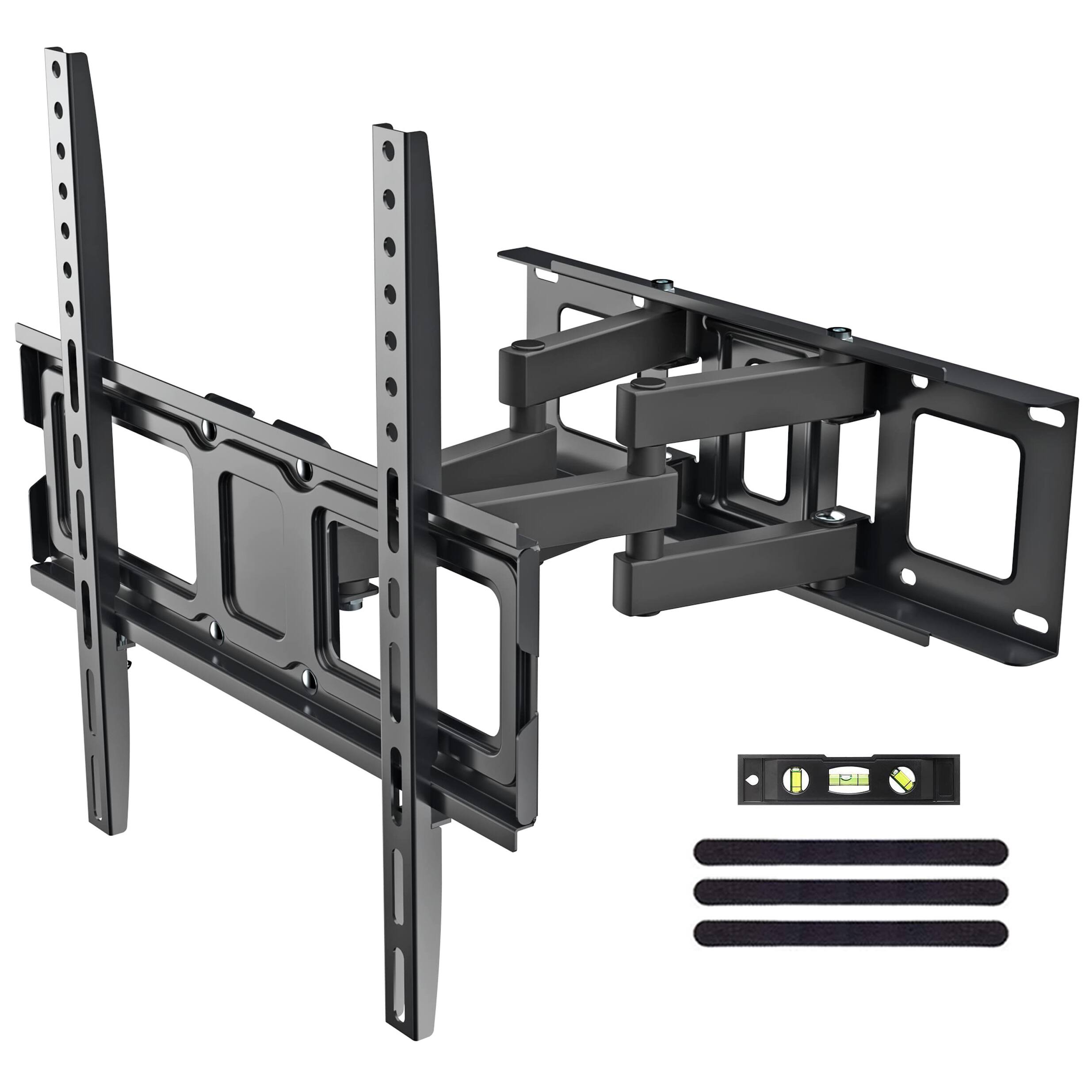 Front. Dazzed Corner - Full‑Motion TV Wall Mount with 14.1" Extension Dual Articulating Arms for 26"-70" TVs, Max VESA 400x400mm - Black.