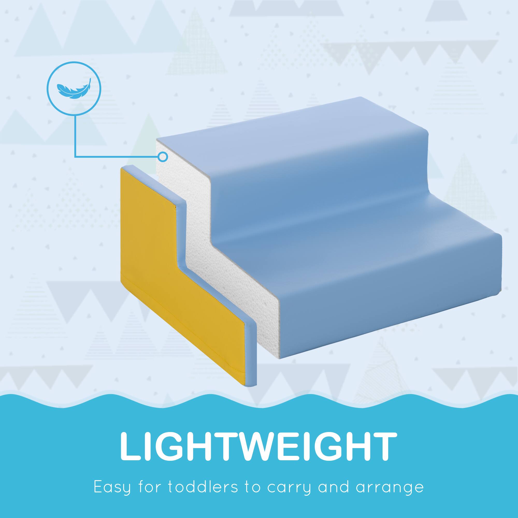 LIGHTWEIGHT  
Easy for toddlers to carry and arrange