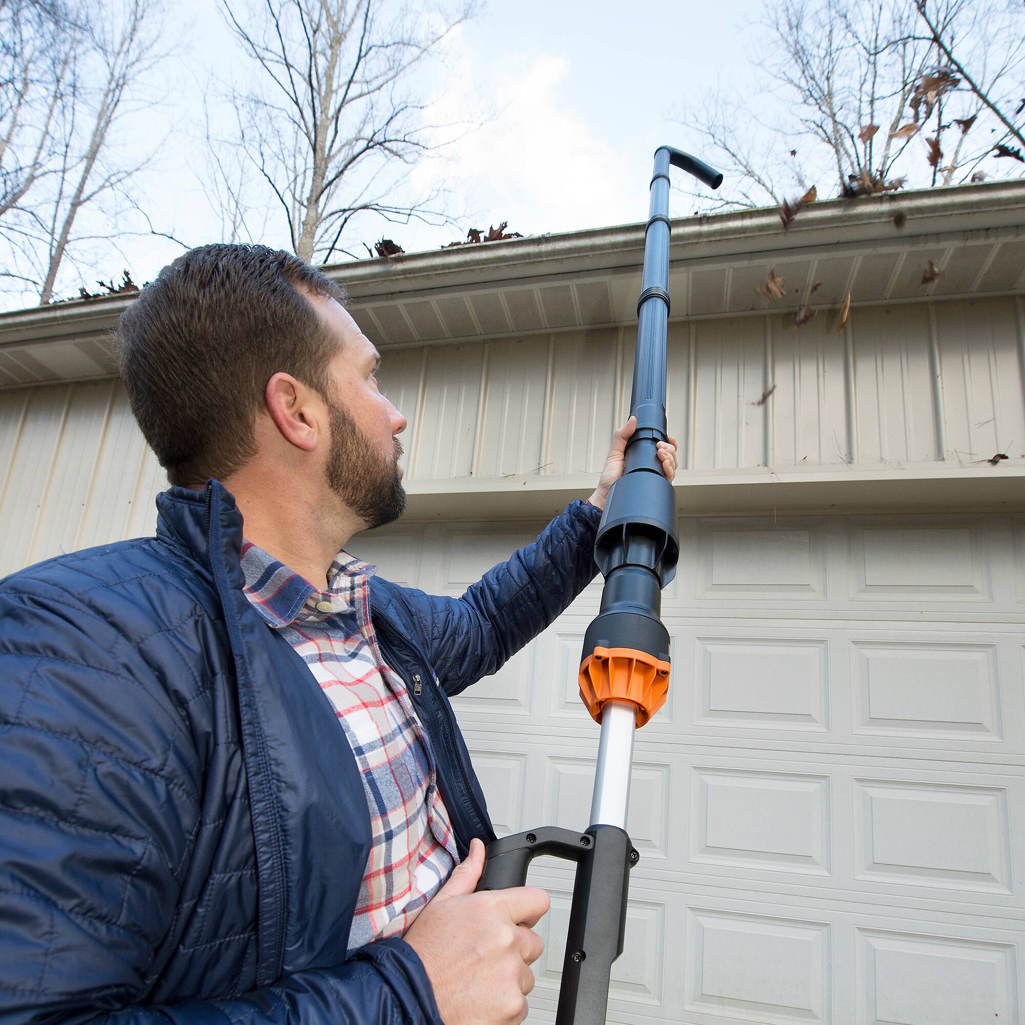 Alt View 1. WORX - Worx WA4096 LeafJet (WG543) Blower GutterPro Attachment - Black.