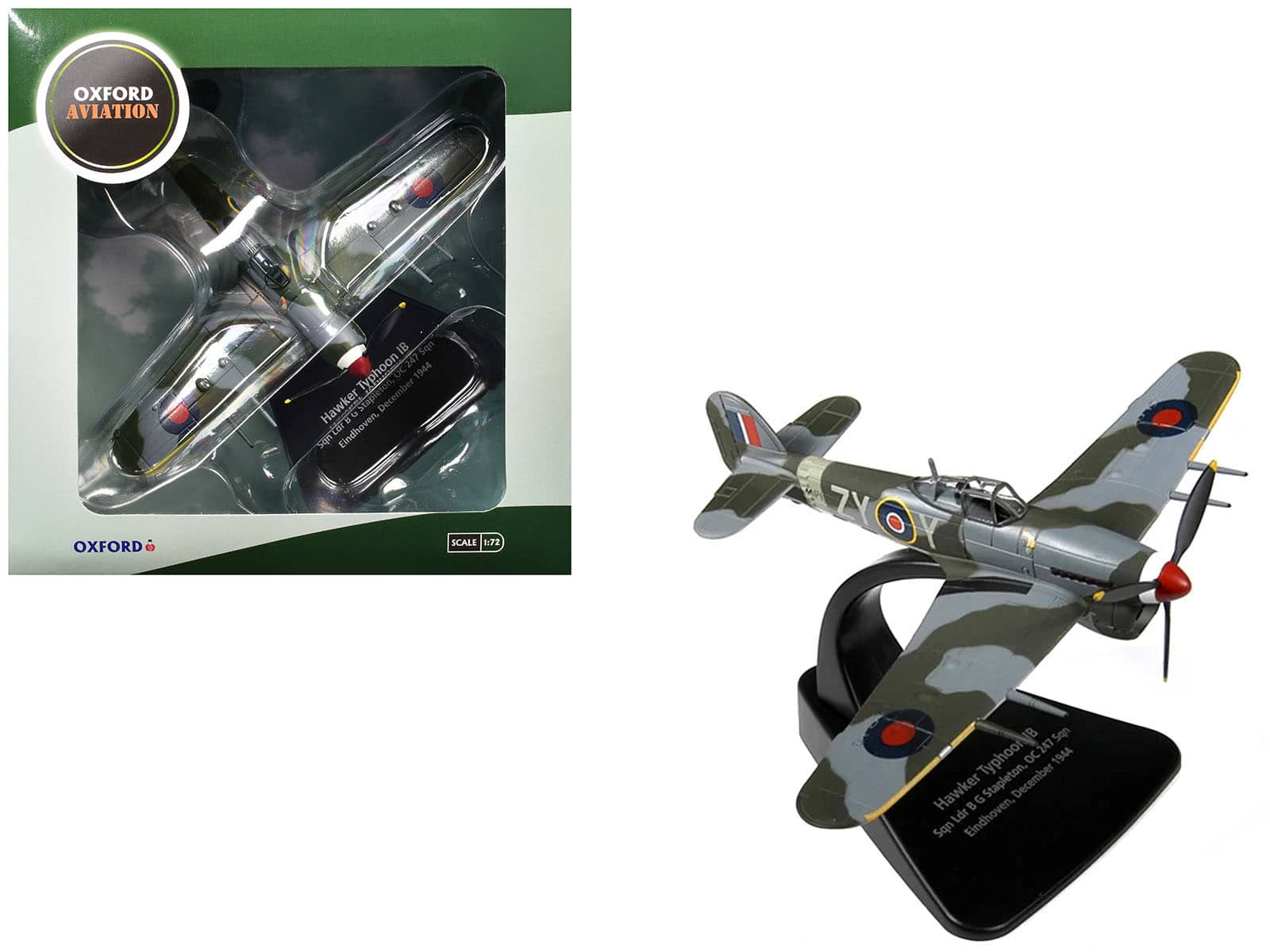 "Hawker Typhoon Mk.IB Fighter-Bomber Aircraft ""Holland"" (1944) Royal Air Force 1/72 Diecast Model by Oxford Diecast" price history on PriceWatchPro