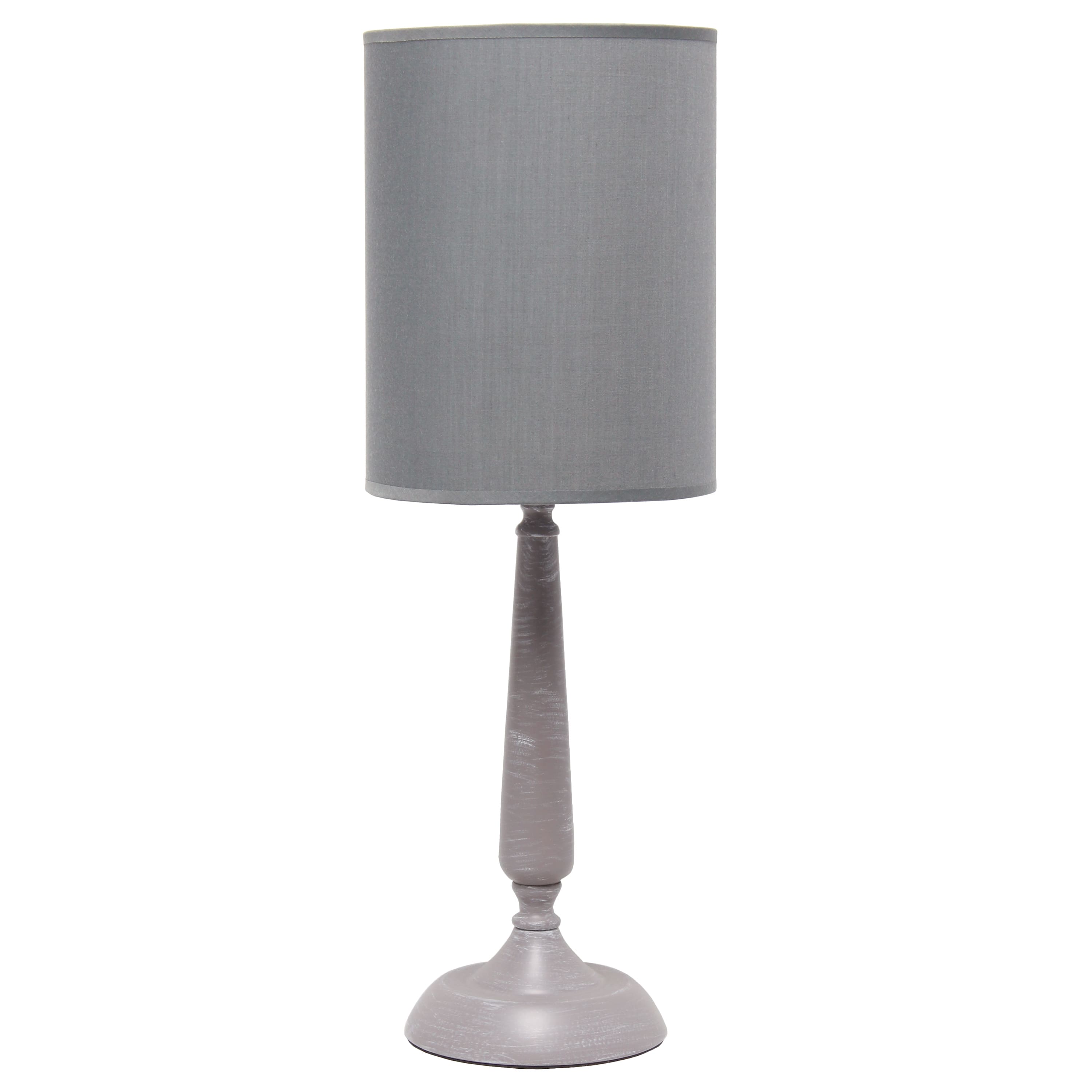 Front. Simple Designs - Traditional Candlestick Table Lamp - Gray wash.