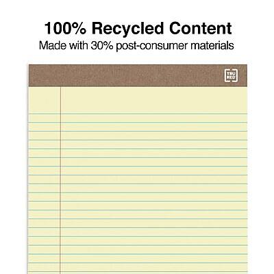 100% Recycled Content  
Made with 30% post-consumer materials  
TRU RED