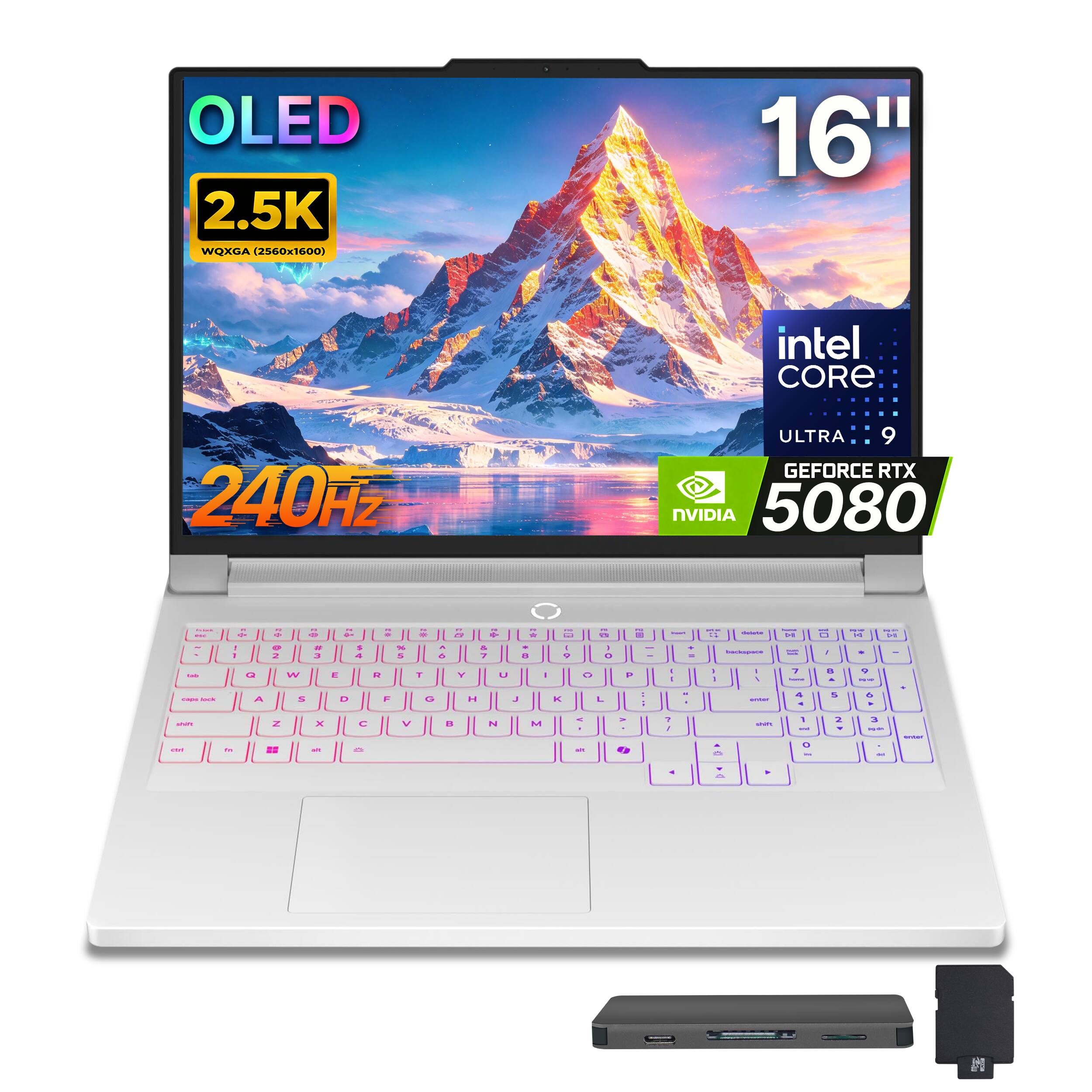 OLED 2.5K WQXGA (2560x1600)  
16"  
Intel Core Ultra 9  
240Hz  
NVIDIA GeForce RTX 5080
