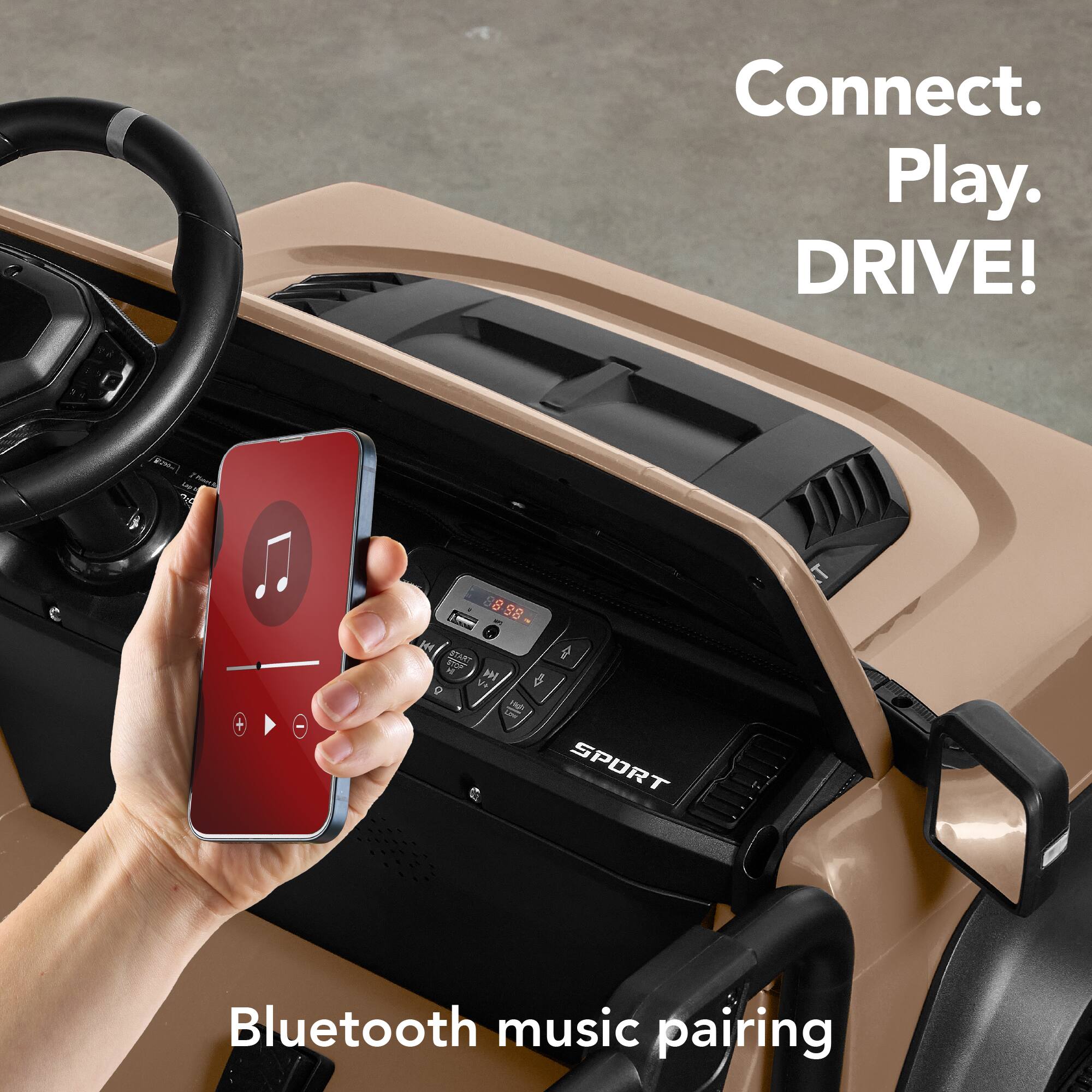 Connect. Play. DRIVE! Bluetooth music pairing