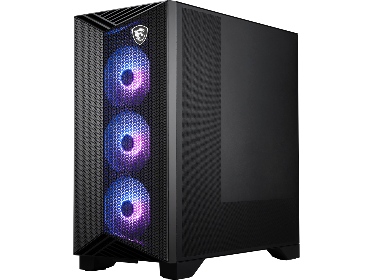 Alt View 5. MSI - MSI MPG GUNGNIR 211R AIRFLOW PZ, Mid-Tower Gaming Case, ATX/E-ATX, 4x120mm ARGB Fans, Tempered Glass, Black - Black.