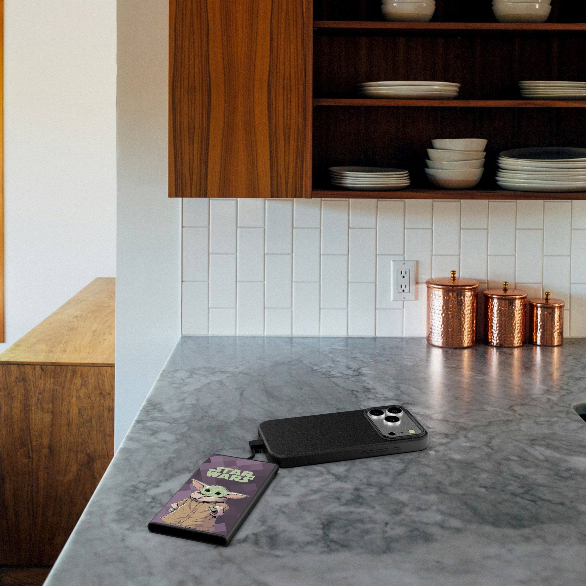 Back. Keyscaper - Star Wars: The Mandalorian Color Block 5000mAh Flat Powerbank - Grogu.