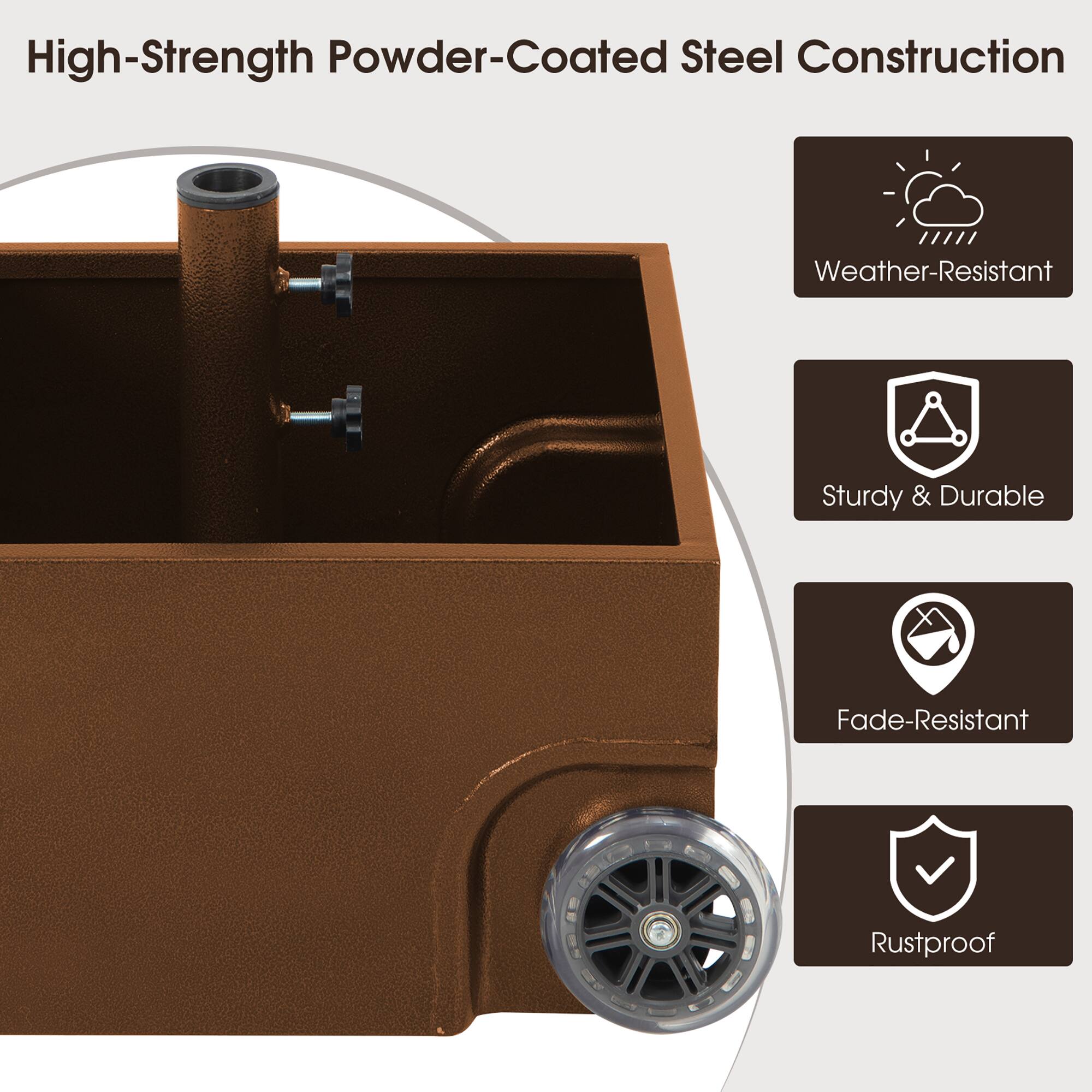 High-Strength Powder-Coated Steel Construction

- Weather-Resistant
- Sturdy & Durable
- Fade-Resistant
- Rustproof