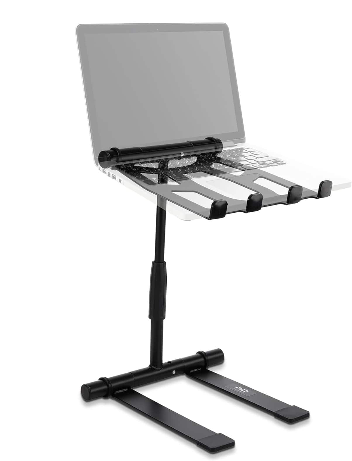 FINEAK - Portable Folding Laptop Stand - Adjustable Angle & Height Anti-Slip Tray for iPad Tablet DJ Mixer Gaming Home - Black