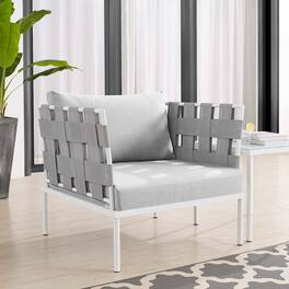 Harmony Sunbrella® Outdoor Patio Aluminum Armchair by Modway - Gray Gray