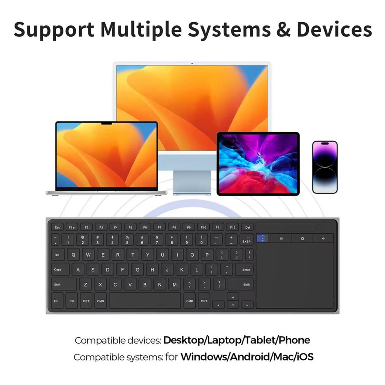 Support Multiple Systems & Devices

Compatible devices: Desktop/Laptop/Tablet/Phone  
Compatible systems: for Windows/Android/Mac/iOS