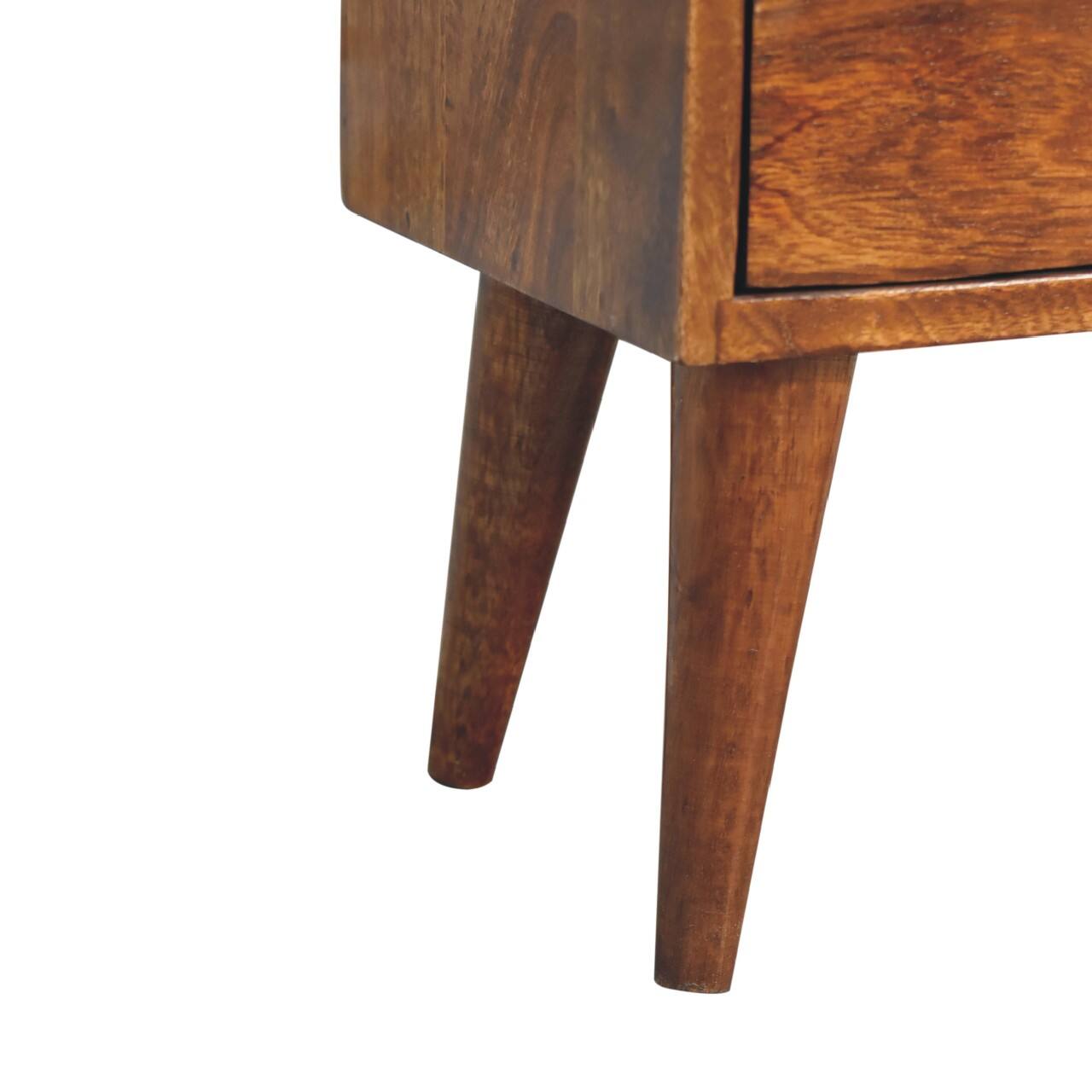 Alt View 4. Artisan Furniture - Artisan Furniture Solid Wood Mini Chestnut Modern nightstand - Chestnut.