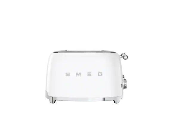 Front. SMEG - 4x4 Slot Toaster TSF03 - White.