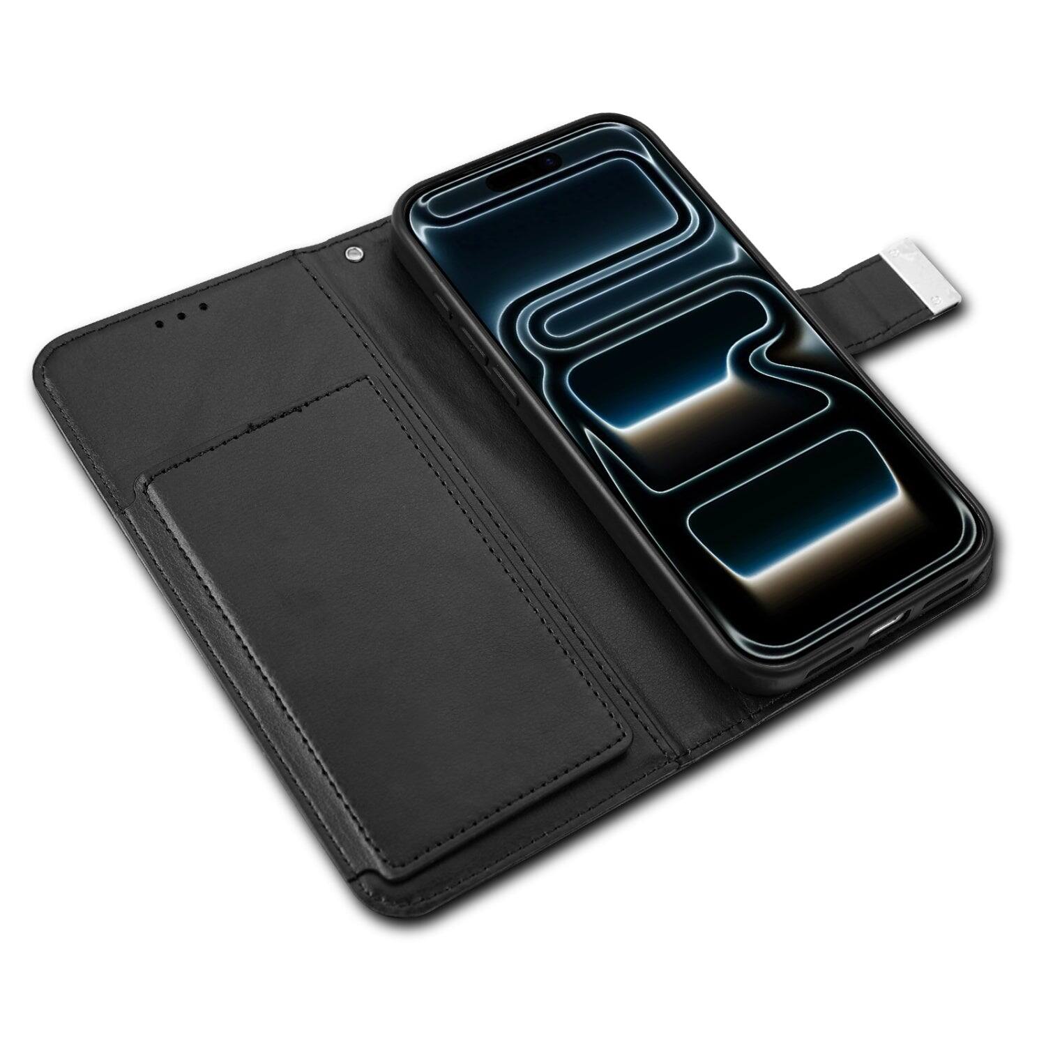 Alt View 3. BASELINE - baseline Wallet Folio Case for Apple iPhone 18 Pro / 17 Pro - Black  - Black.