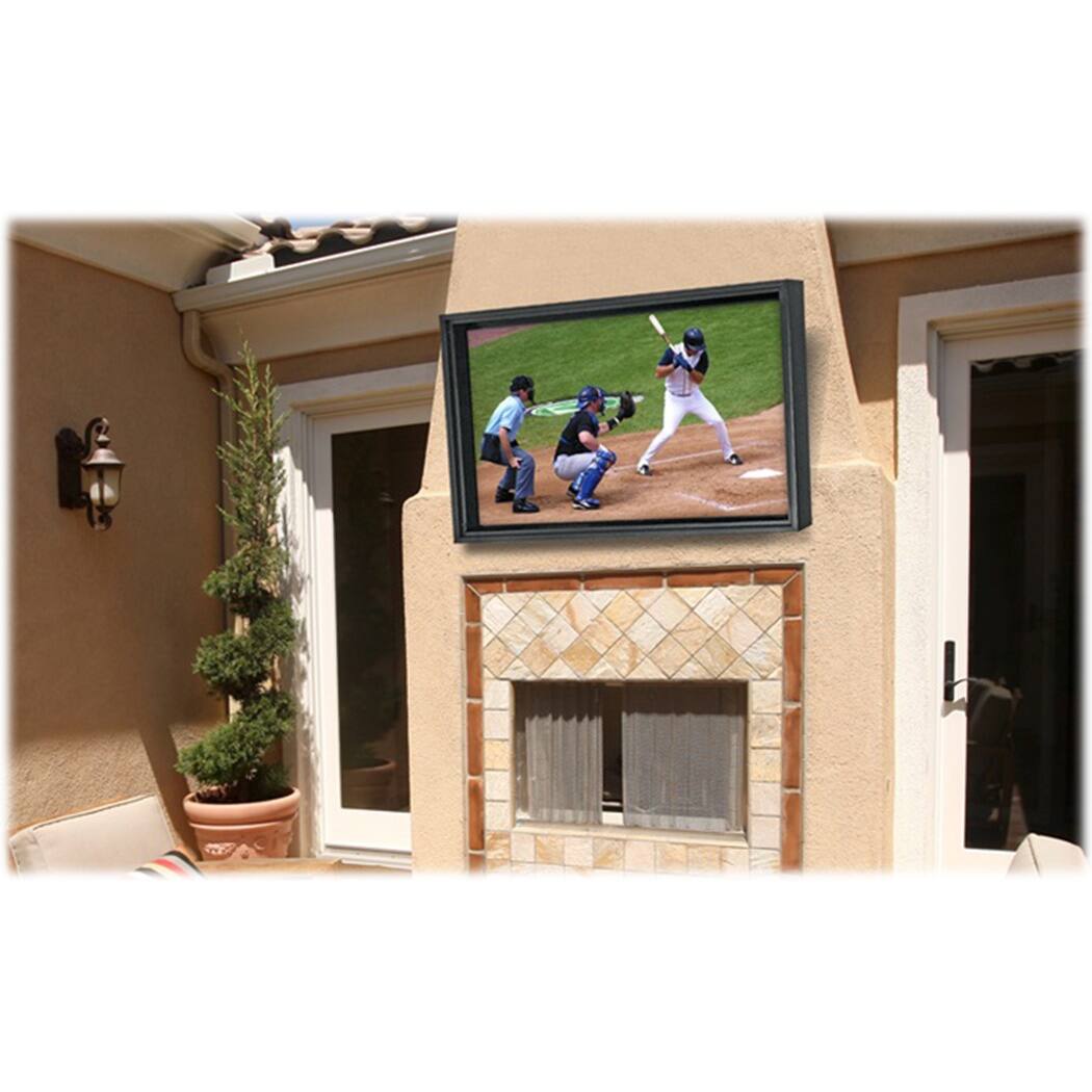 Alt View 12. Apollo Enclosures - Direct Sun Outdoor TV Enclosure for 70" to 75" slimline TVs - Black.