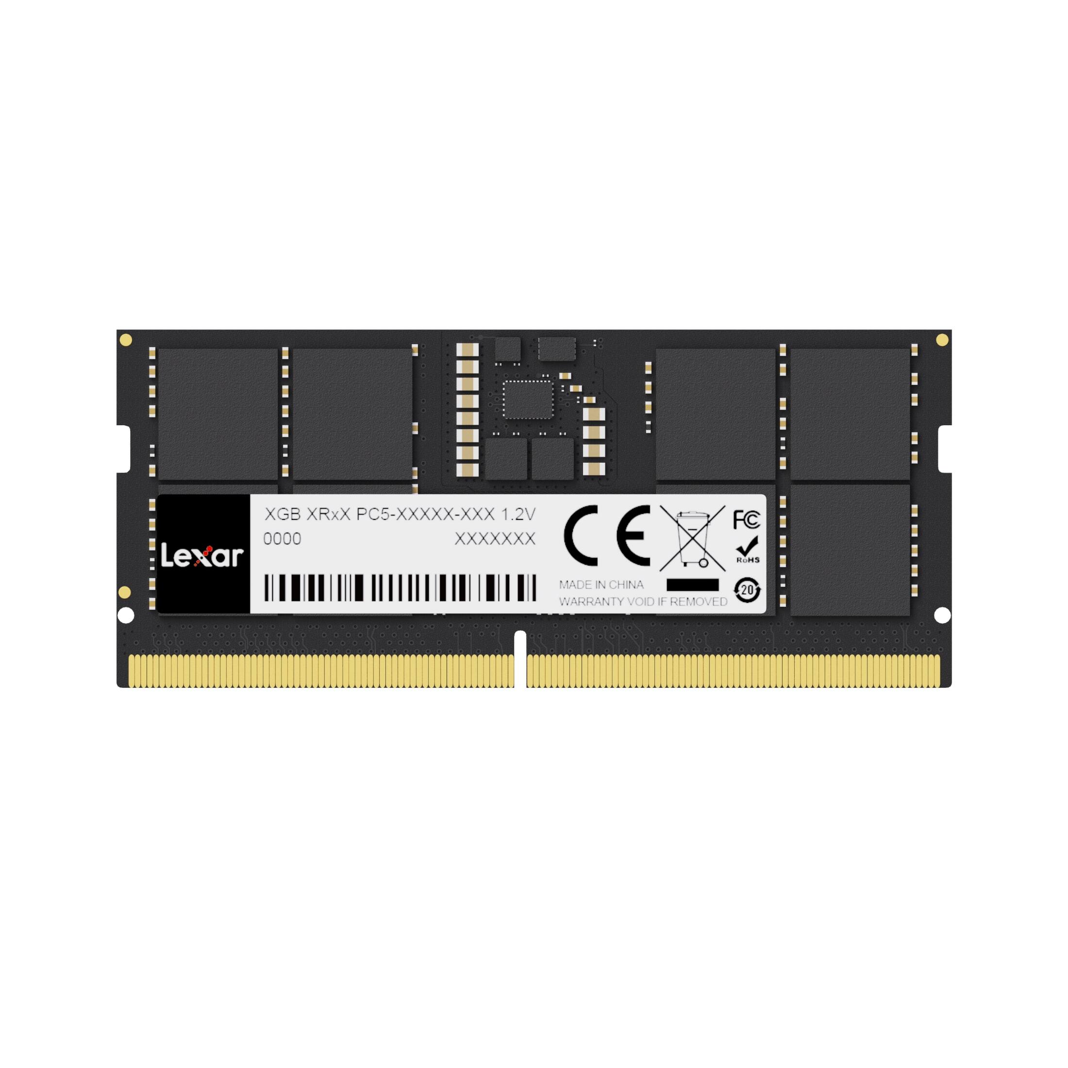 XGB XRxX PC5-XXXXX-XXX 1.2V FC Lexar 0000 XXXXXXX CE Pos MADE IN CHINA 20 WARRANTY VOID IF REMOVED