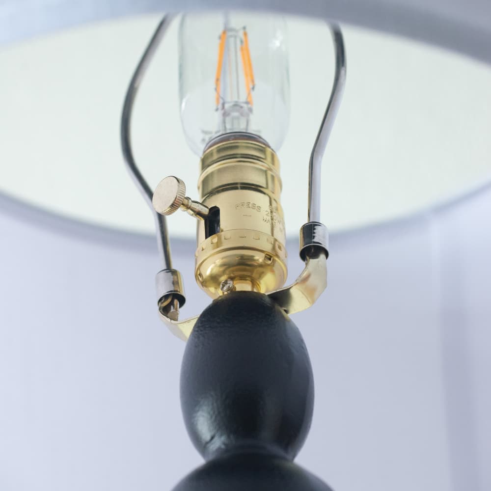 Alt View 8. Luckbyte - D15x29.5 Black White Table Lamp Round Four Tiered Body Shade Assembly Required.