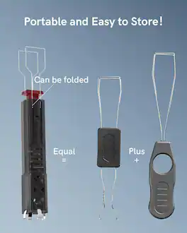 Womier - 2-in-1 Switch Puller and Keycap Puller for Mechanical Keyboard, One-Press Eject Design for Fast & Stable Removal - Black-Pink