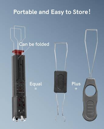 Portable and Easy to Store!
Can be folded
Equal = Plus +