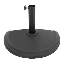 Nuu Garden - Patio 19.3’’ Half Round Umbrella Base, Weight Up to 20.9 LBS - Black