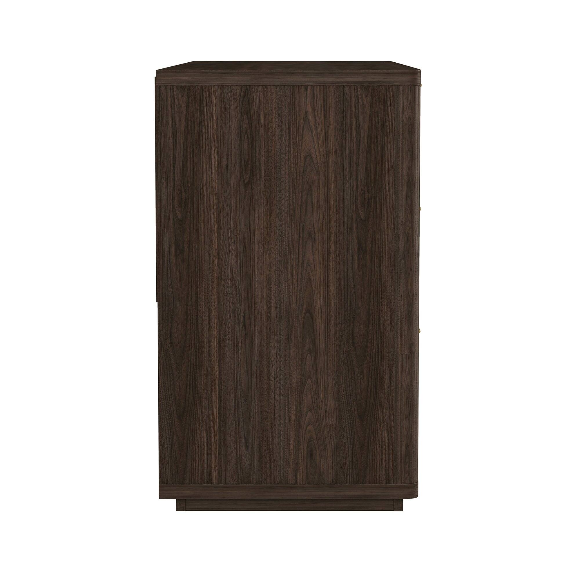 Alt View 3. Manhattan Comfort - Evalyn Modern 60" Dresser - Brown.