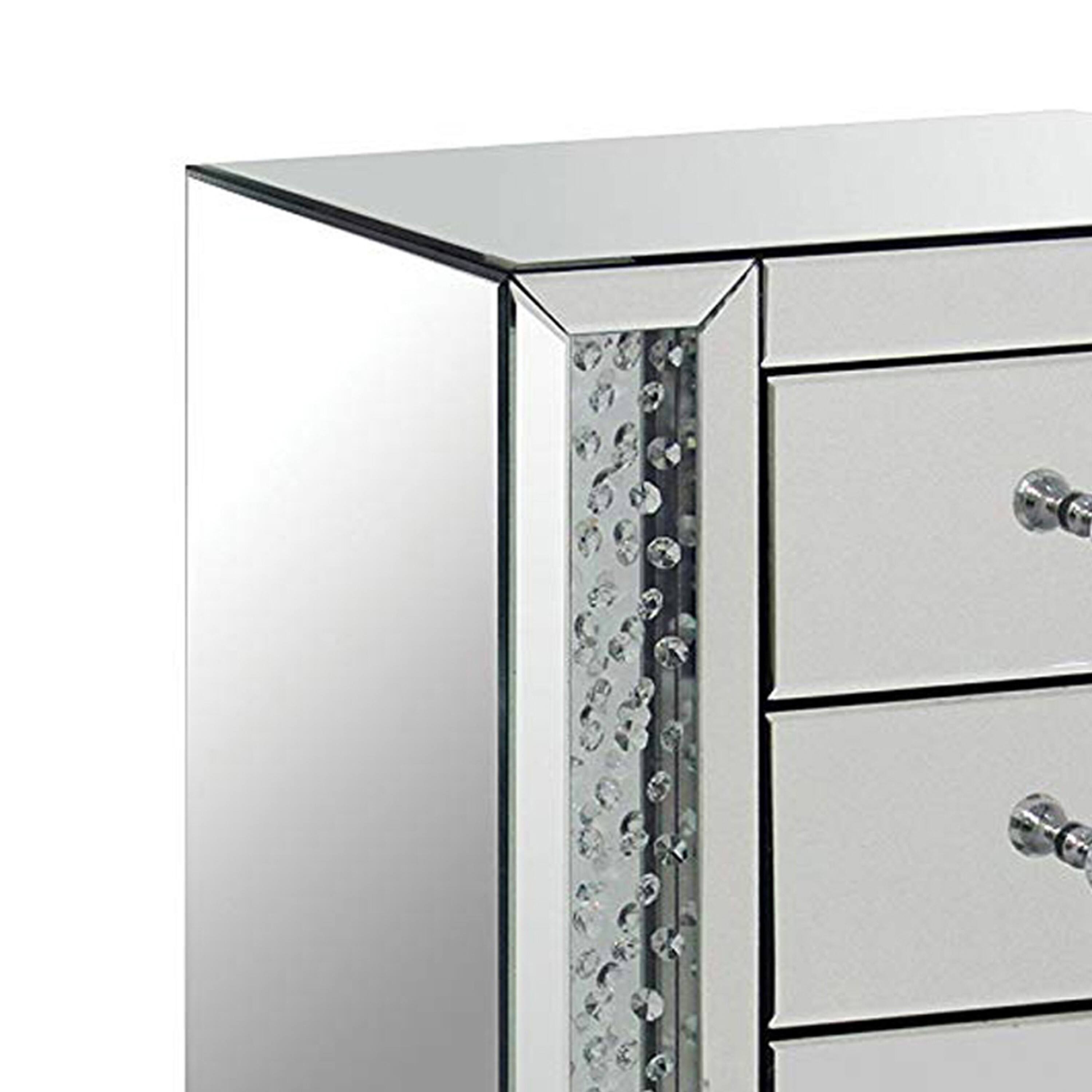 Alt View 1. Manhattan Lane - Nysa End Table, Mirrored - Mirrored.