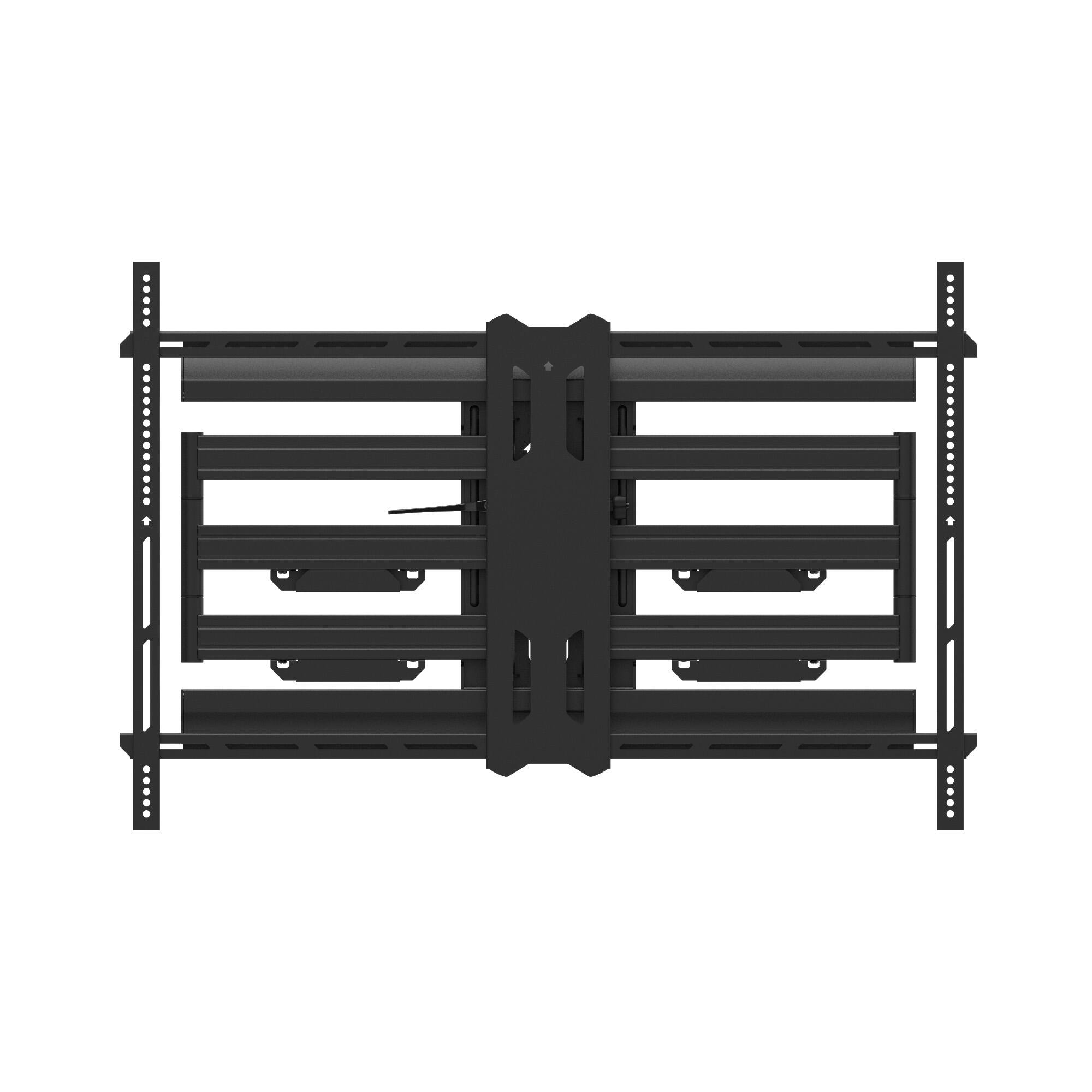 Left. Kanto - Pro Series Full Motion TV Wall Mount with Adjustable Offset for 55" - 120" TVs - Black.