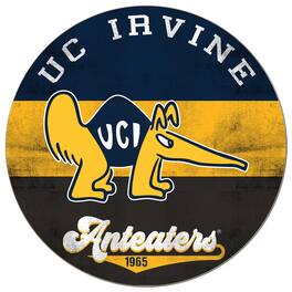 Jardine - UC Irvine Anteaters 20'' x 20'' Retro Logo Circle Sign - Navy