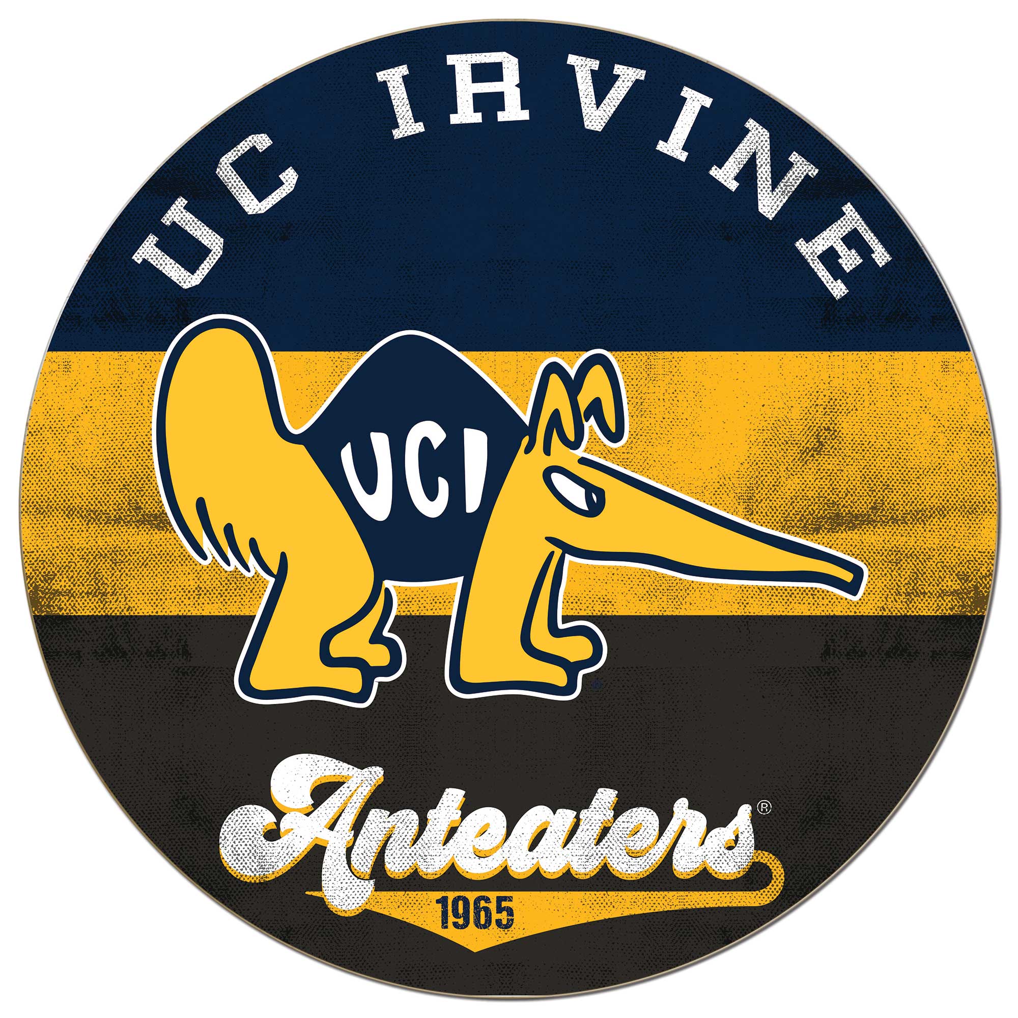 UC Irvine Anteaters 20'' x 20'' Retro Logo Circle Sign