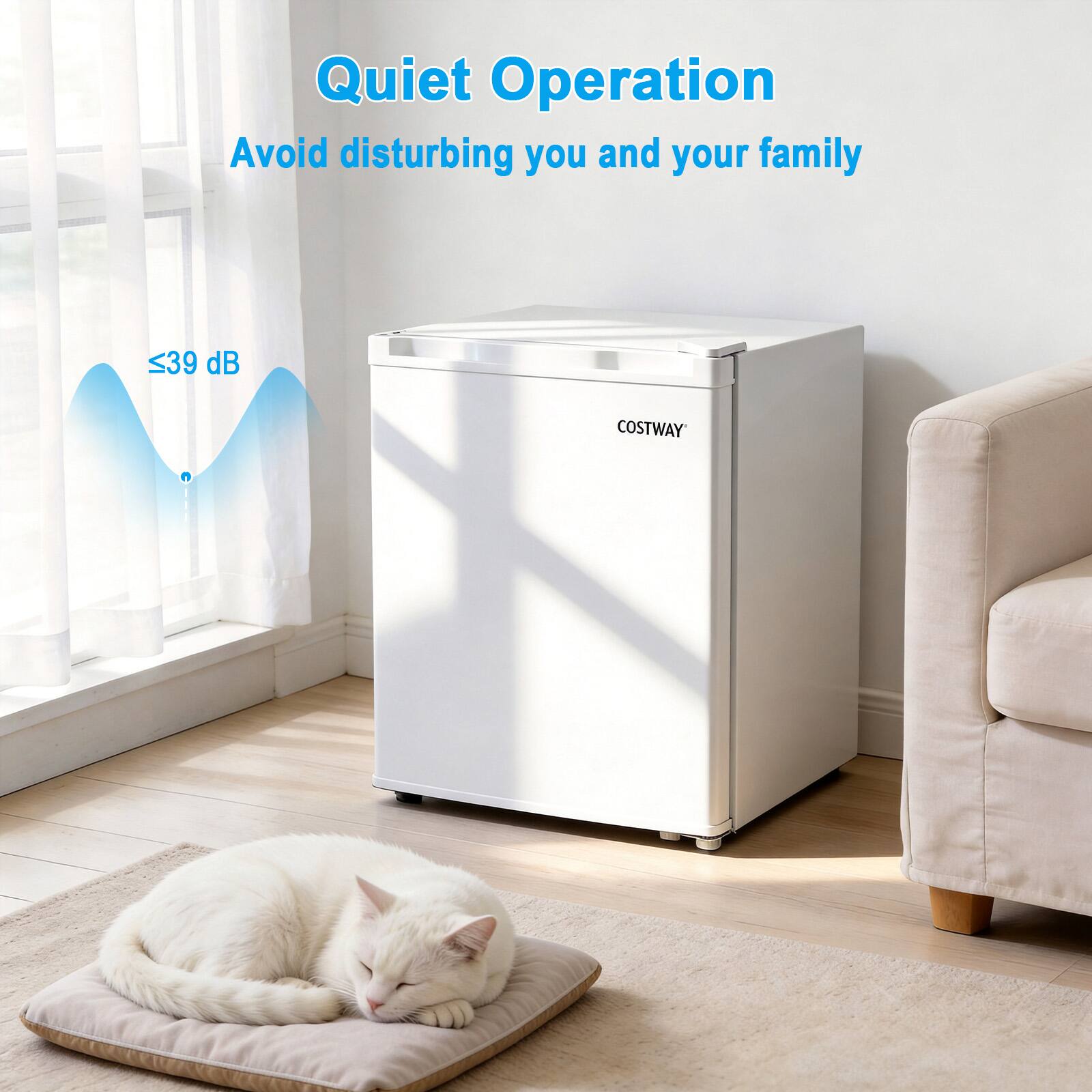 Quiet Operation  
Avoid disturbing you and your family  
≤39 dB  
COSTWAY