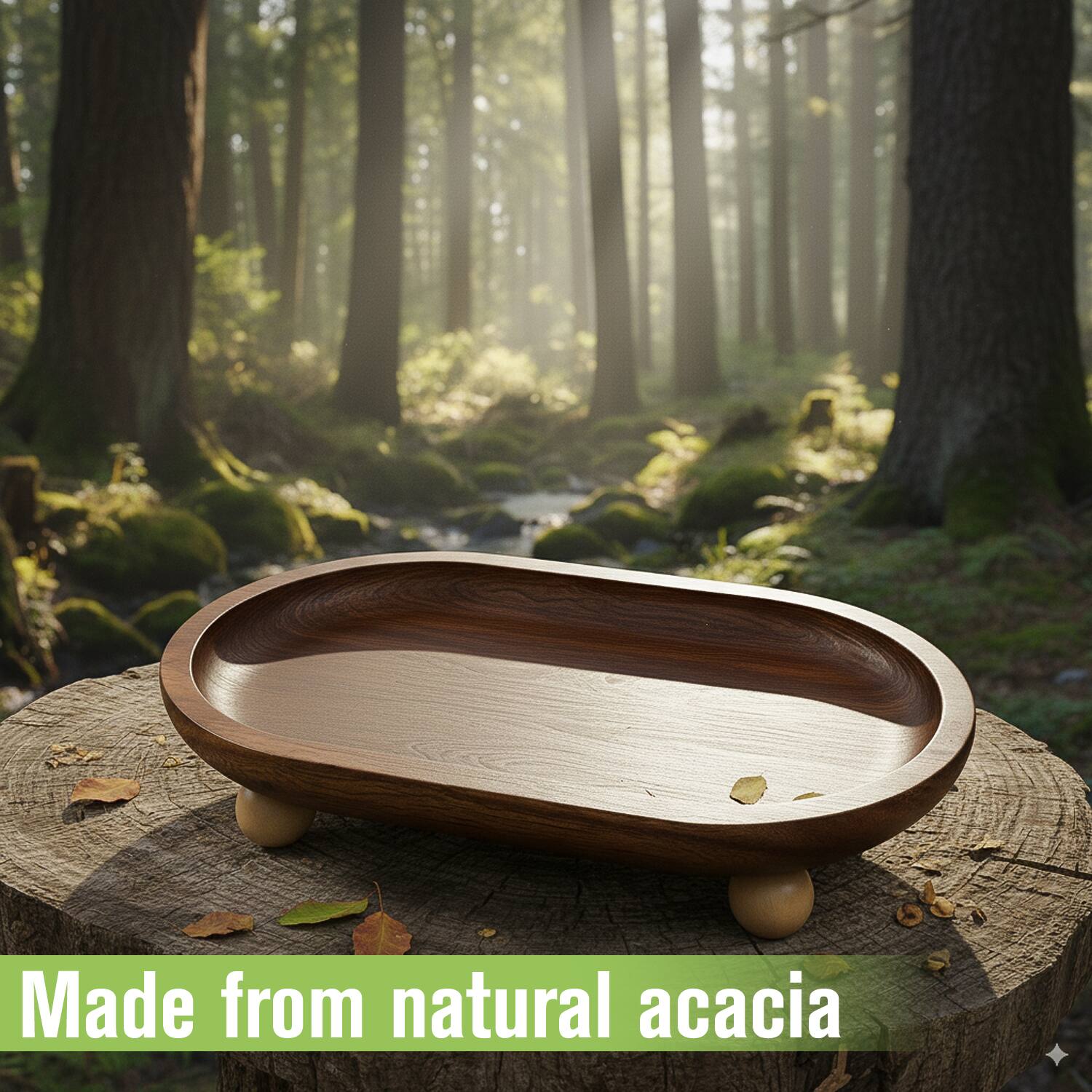 Made from natural acacia
