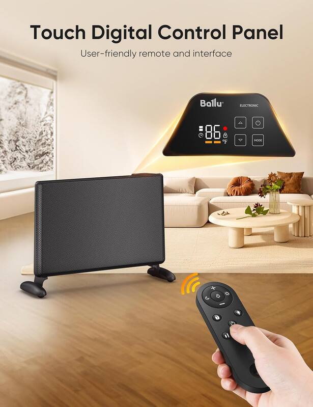 Touch Digital Control Panel  
User-friendly remote and interface  

Ballu  
ELECTRONIC  
86°F