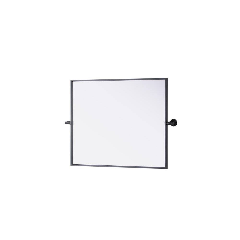 Alt View 1. Elegant Kitchen and Bath - Amoura 24X30 Pivot Mirror In Black - Black.