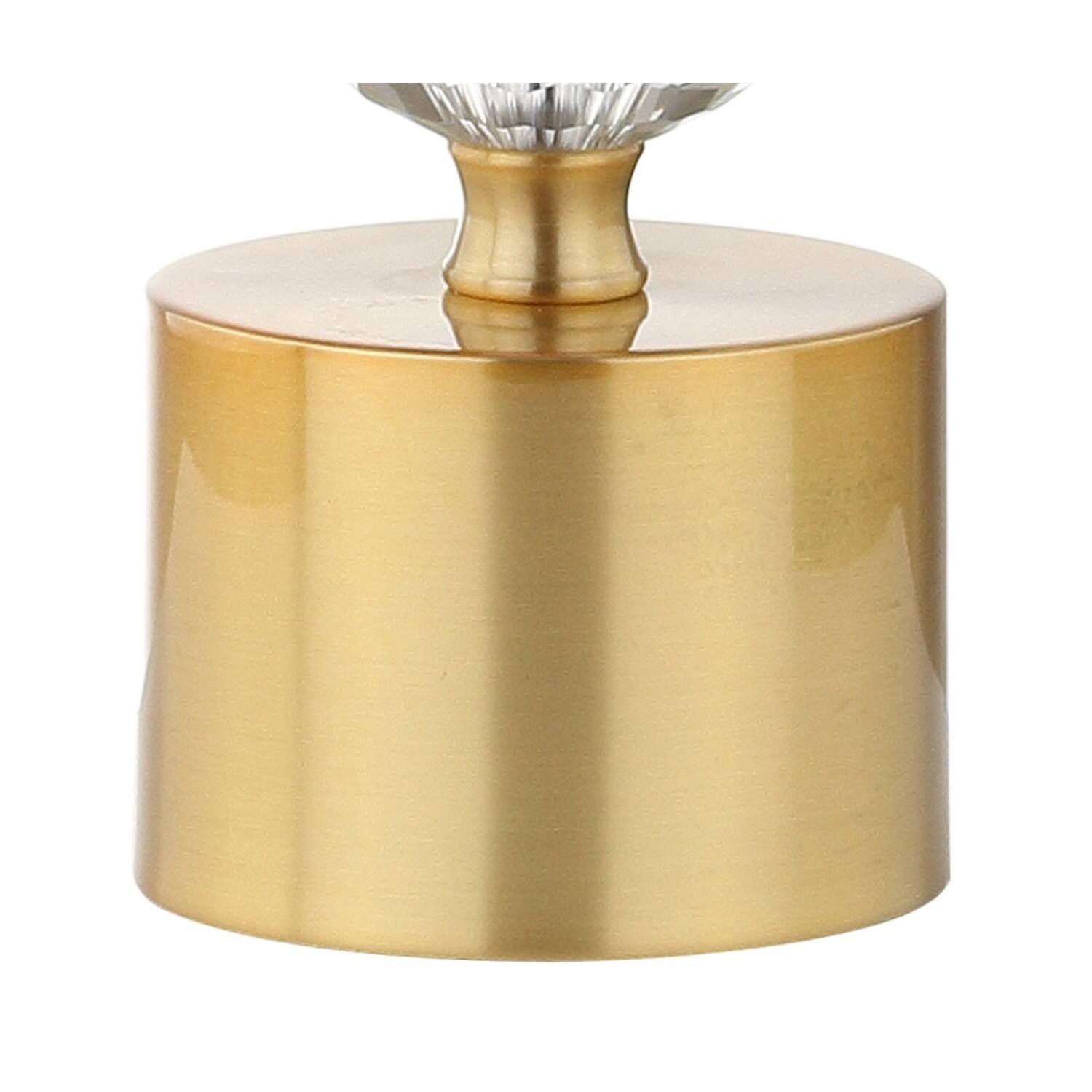 Alt View 7. Jonathan Y - Ashley 25.25" Crystal LED Table Lamp, Clear/Brass - Clear/Brass Gold.