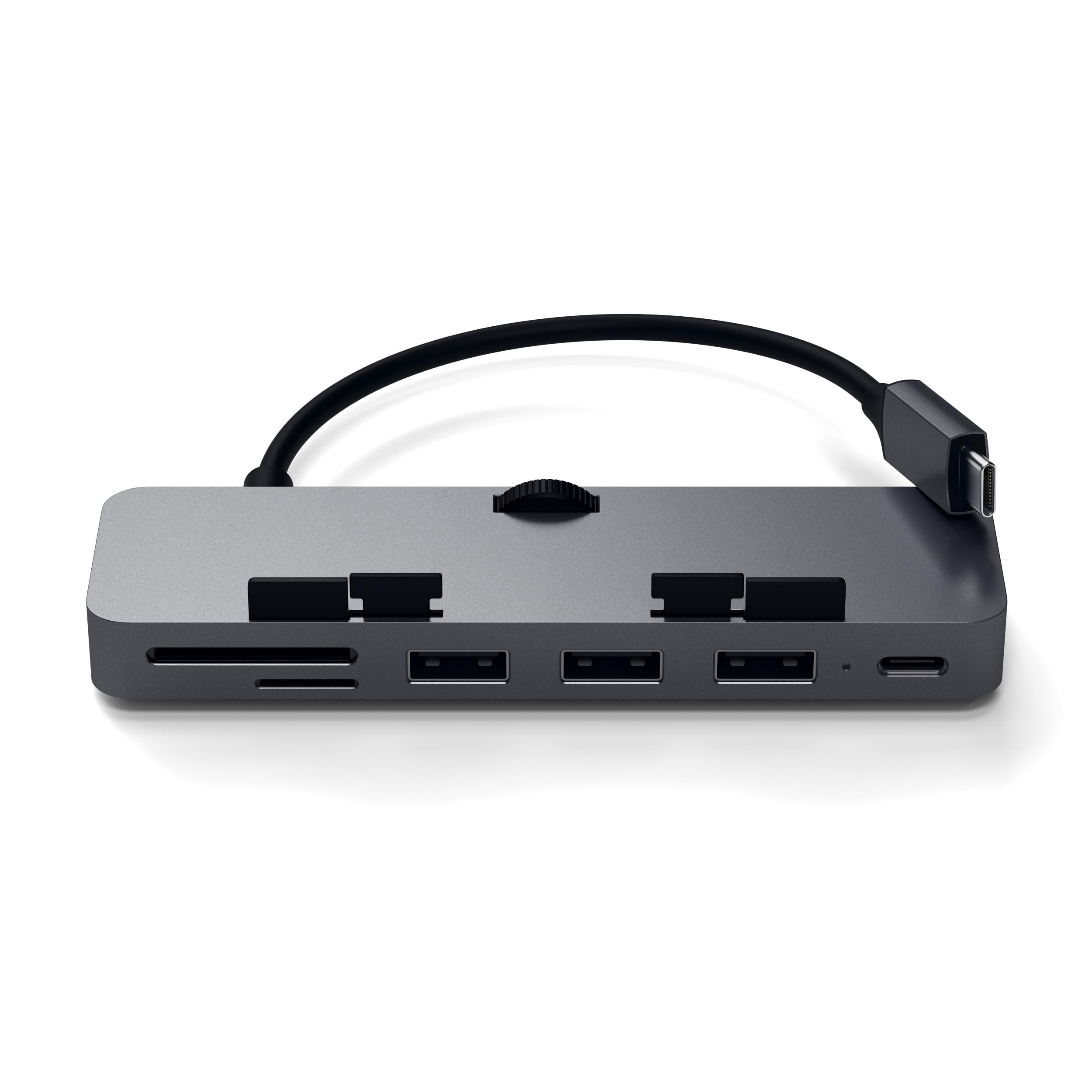 Front. Satechi - Aluminum Type-C Clamp Hub Pro - Space Gray.