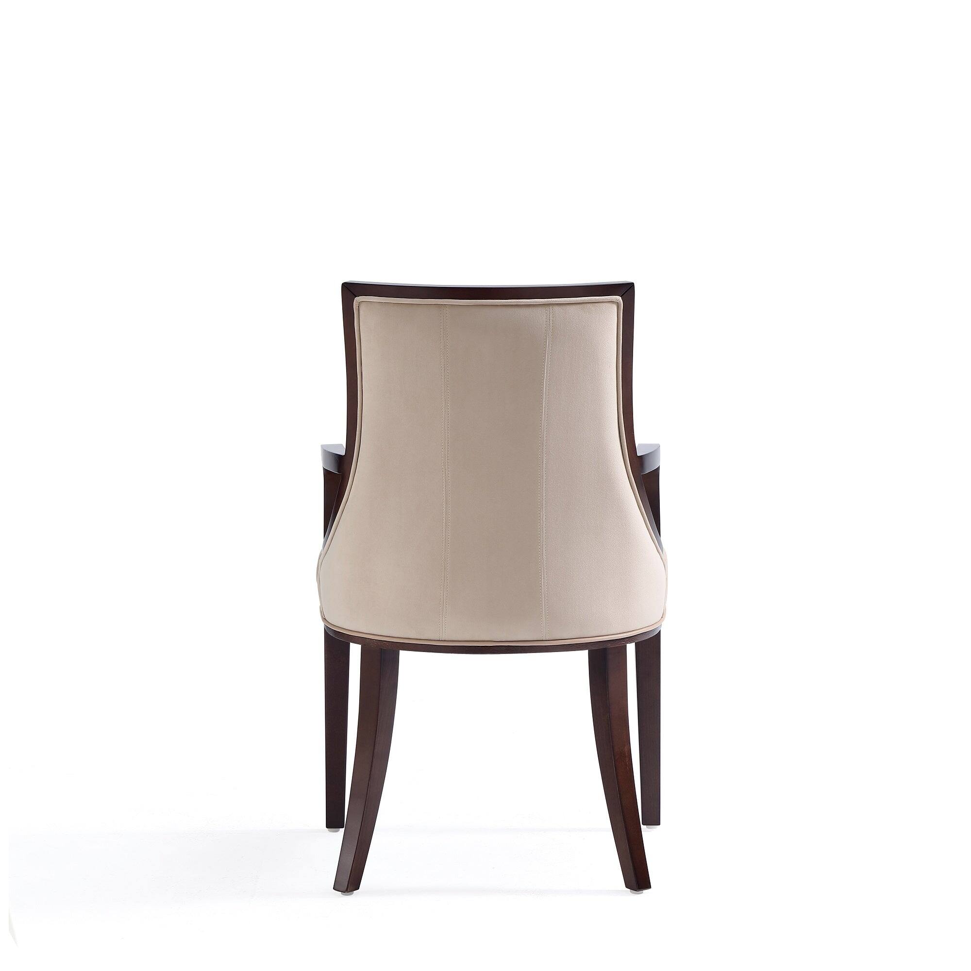 Alt View 3. Manhattan Comfort - Fifth Avenue Traditional Wood Upholstered Dining Chair - Tan.