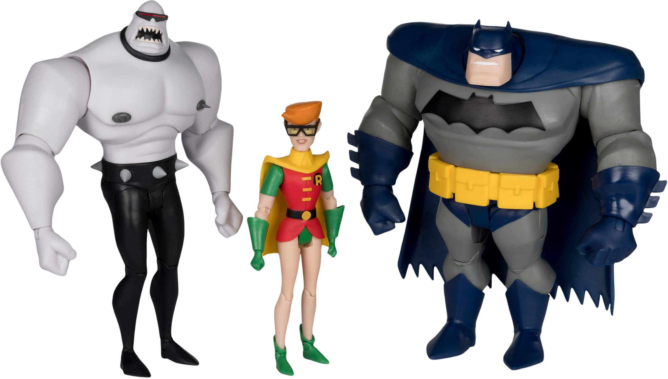 Angle. McFarlane Toys - DC Direct - New Batman Adventures 3pk - Batman, Mutant Leader, and Robin (Legends of The Dark Knight).