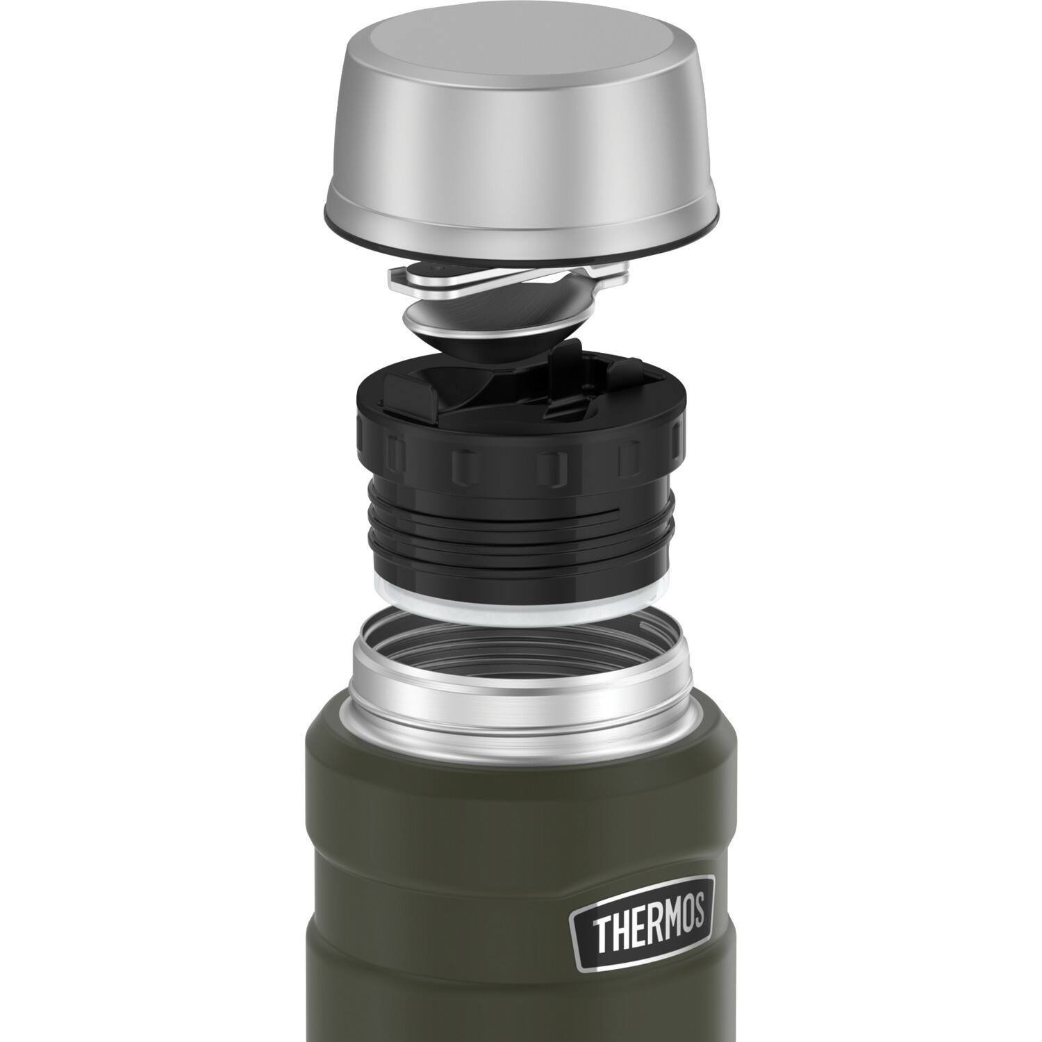 Back. Thermos - Thermos 16 oz Stainless King Insulated Food Jar Container - Matte Army Green - Matte Army Green.