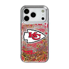 Keyscaper - NFL - Kansas City Chiefs iPhone Paisley Design Glitter Case - 15 - Multicolor