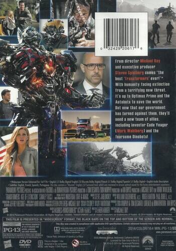 Alt View 1. Transformers: Age of Extinction   - DVD.