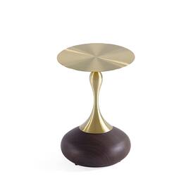 Manhattan Comfort - Patchin Modern End Table - Brown and Gold