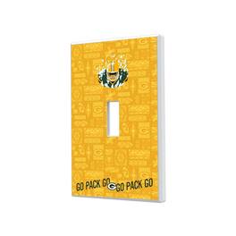 Keyscaper - Green Bay Packers 2024 Illustrated Limited Edition Single Toggle Light Switch Plate - White