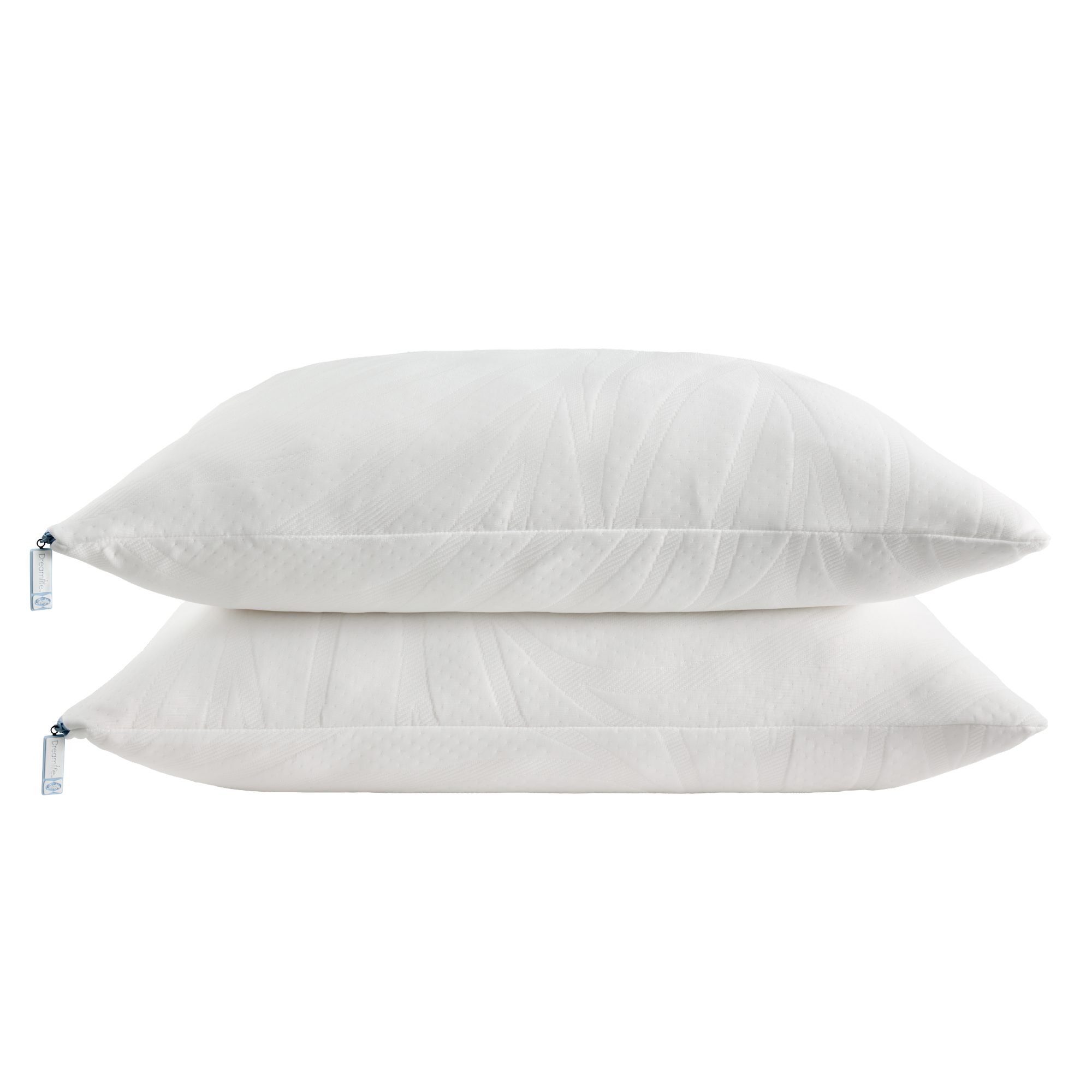 Alt View 7. Sealy - Dreamlife™ Shredded Foam Pillow - Twin Pack, Standard - White/Blue.