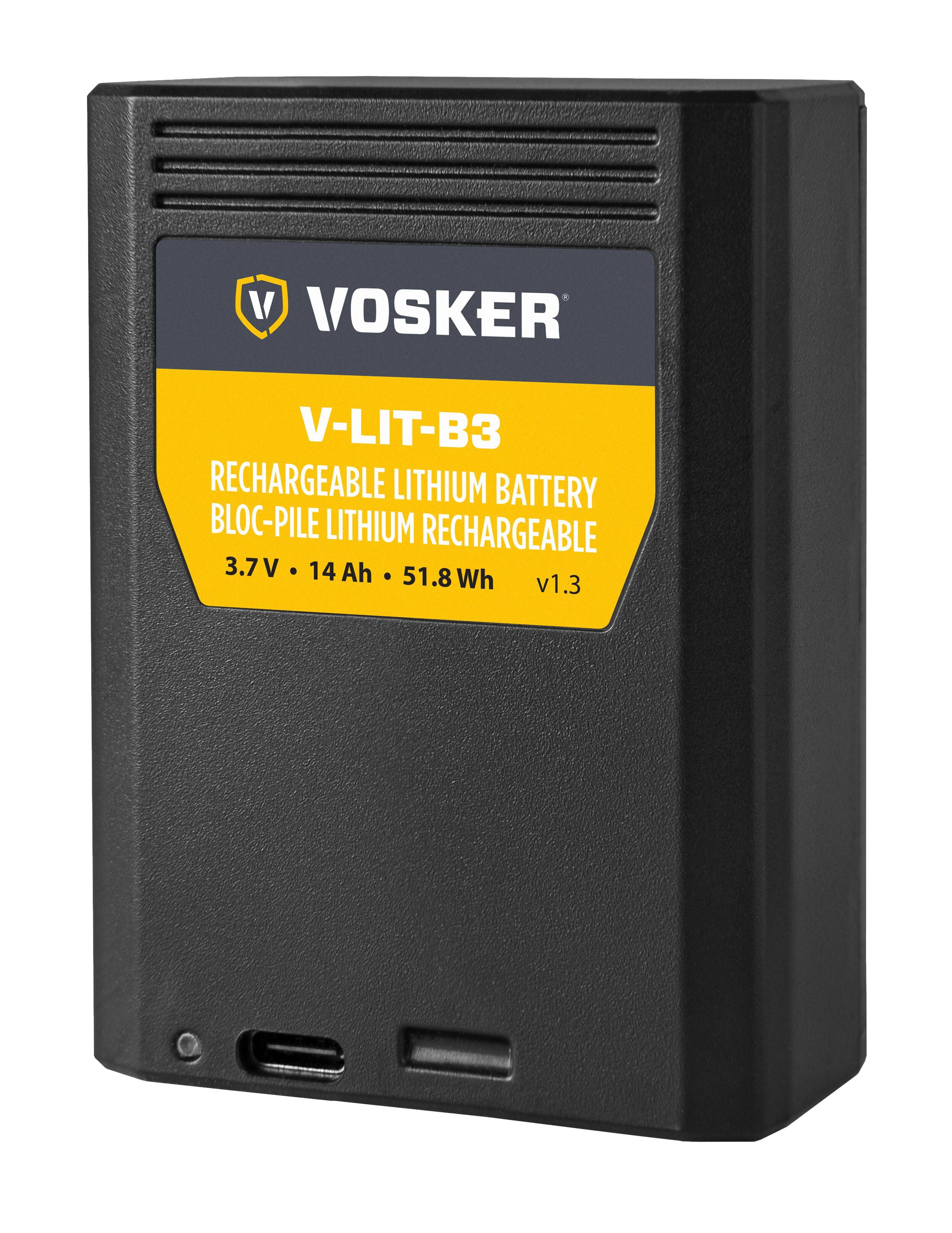Alt View 14. Vosker - V-LIT-B3 Rechargeable Lithium Battery for V300 - Black.