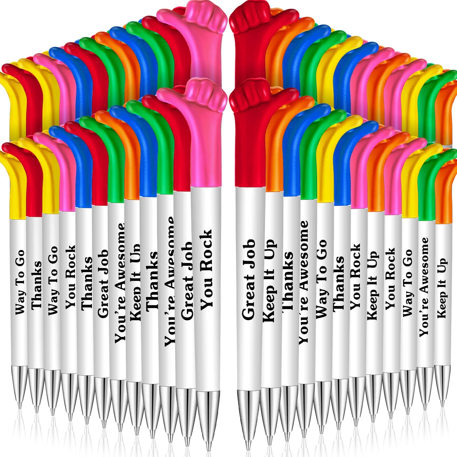 Paradigms Interiors - Inspirational Quotes Thumbs Up Pens Thank You Gifts Bulk Employee Appreciation Motivational Ballpoint Pen For To Scho...