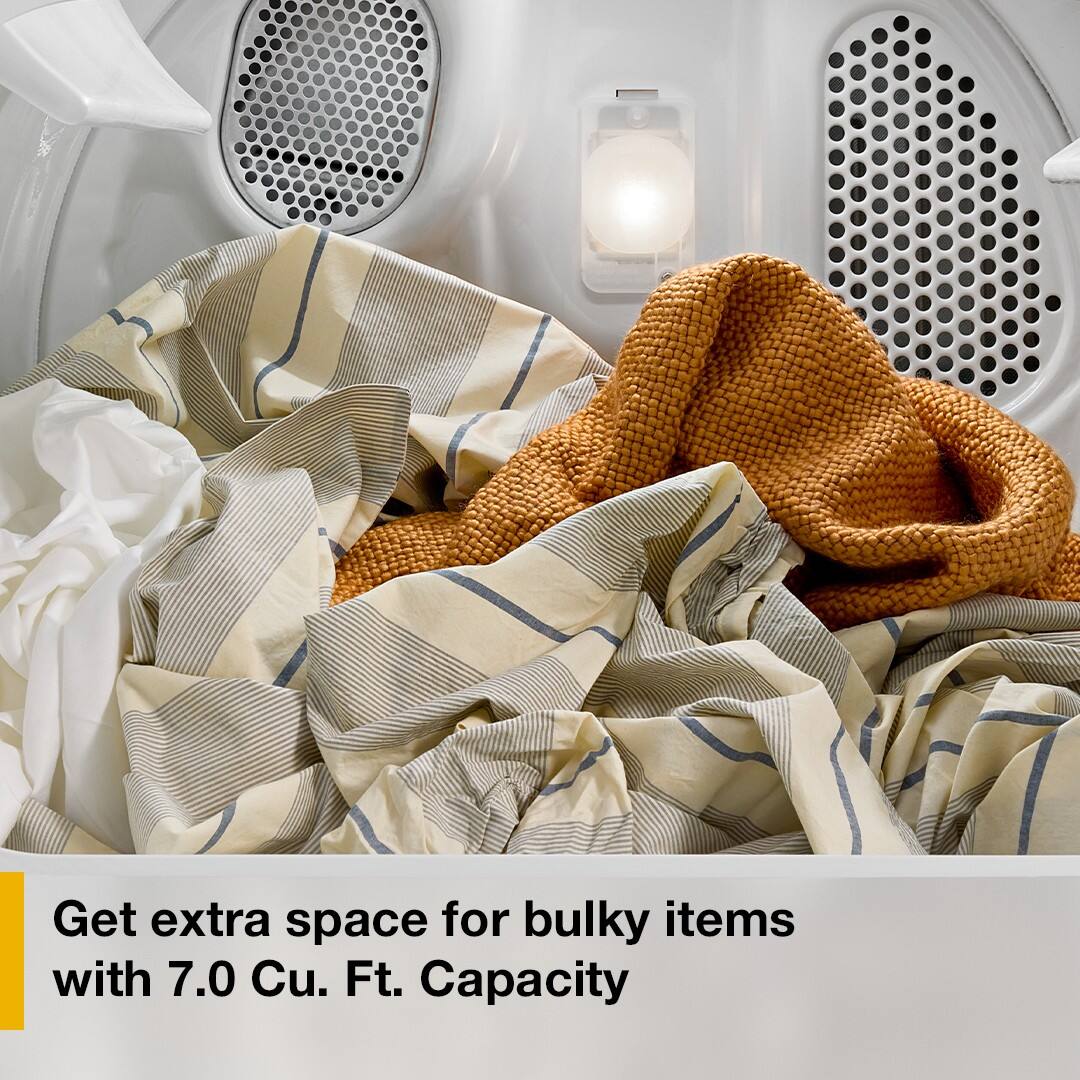Get extra space for bulky items with 7.0 Cu. Ft. Capacity