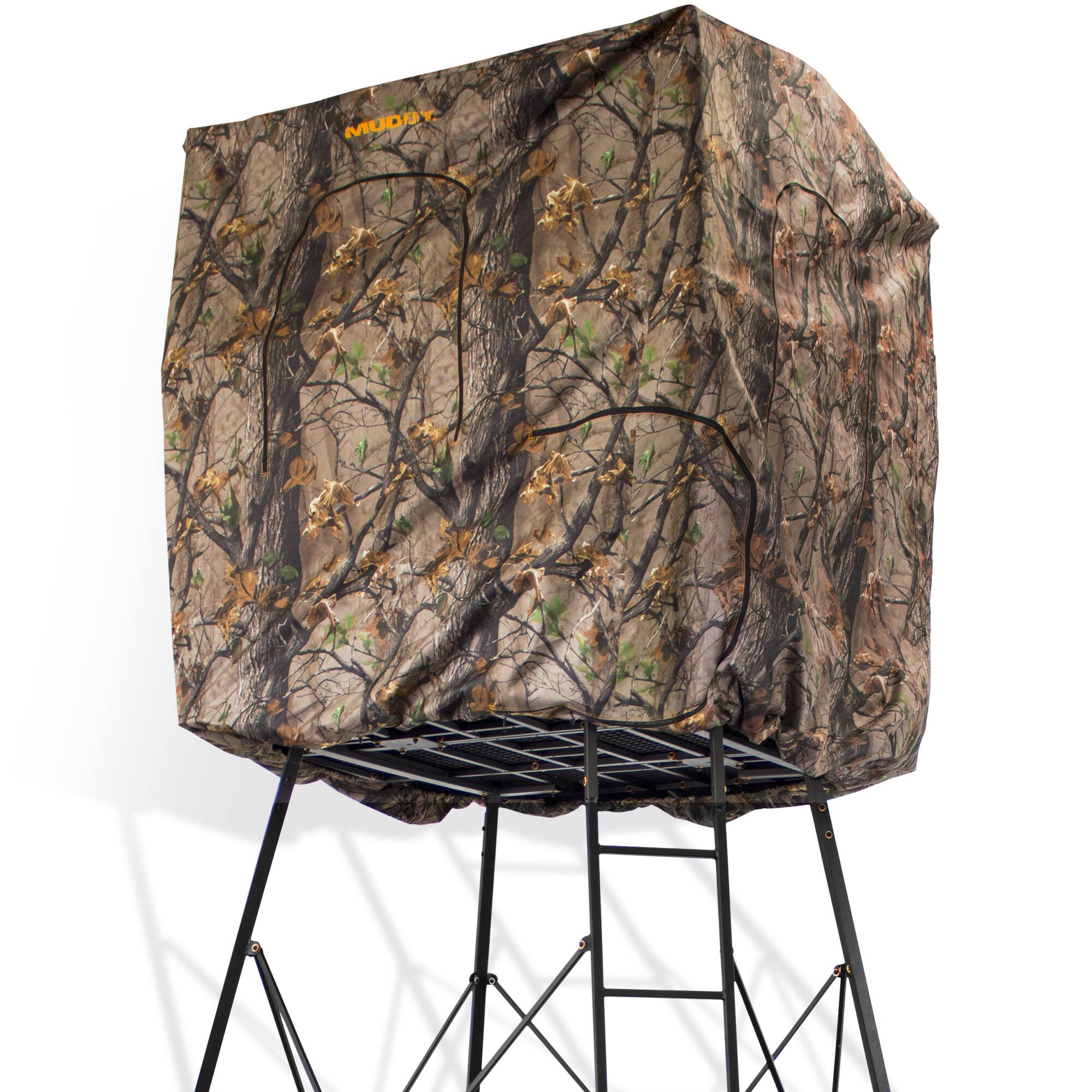 Alt View 7. Muddy - Muddy Steel 7' Tall Quad Pod Hunting Blind Cover, Camouflage, Stand Not Included - Camouflage.