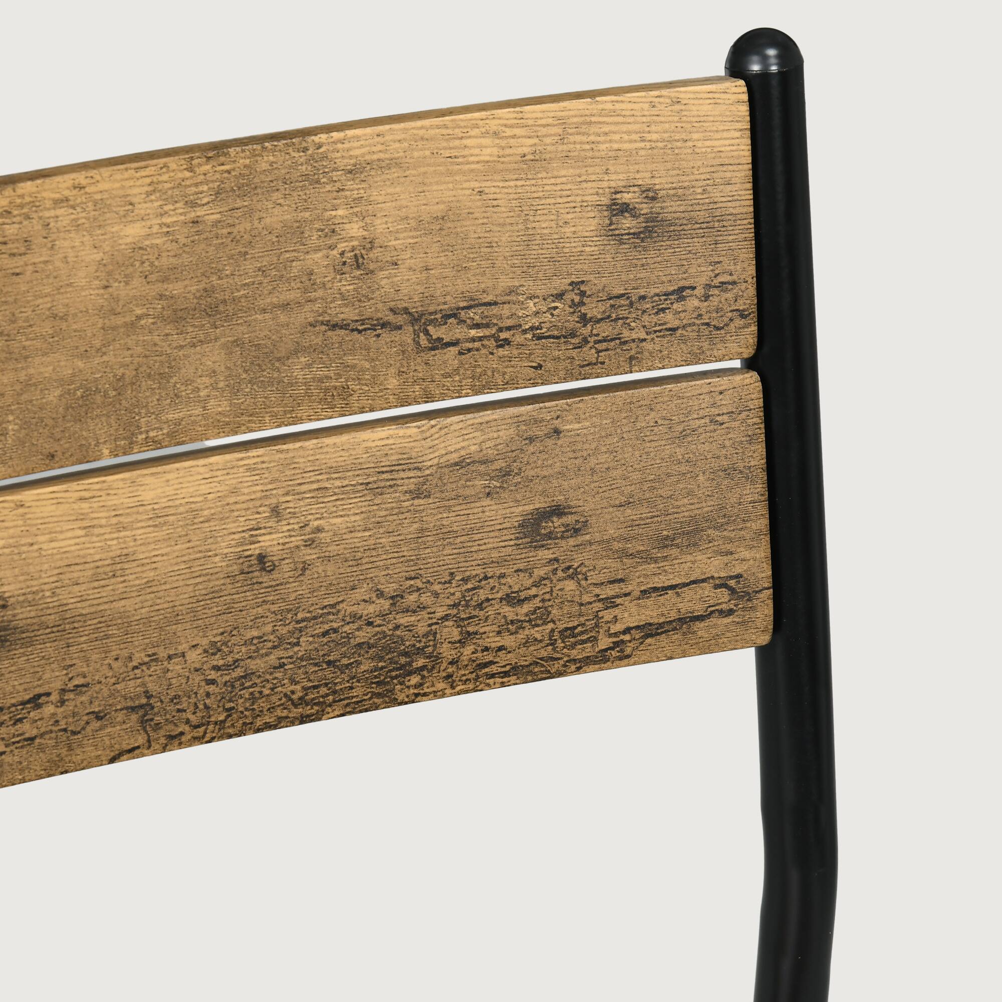 Alt View 5. Homcom - 3 Piece Dining Table Set for 2, Modern Kitchen Table and Chairs, Dining Room Set for Breakfast Nook, Small Space - Rustic Brown.