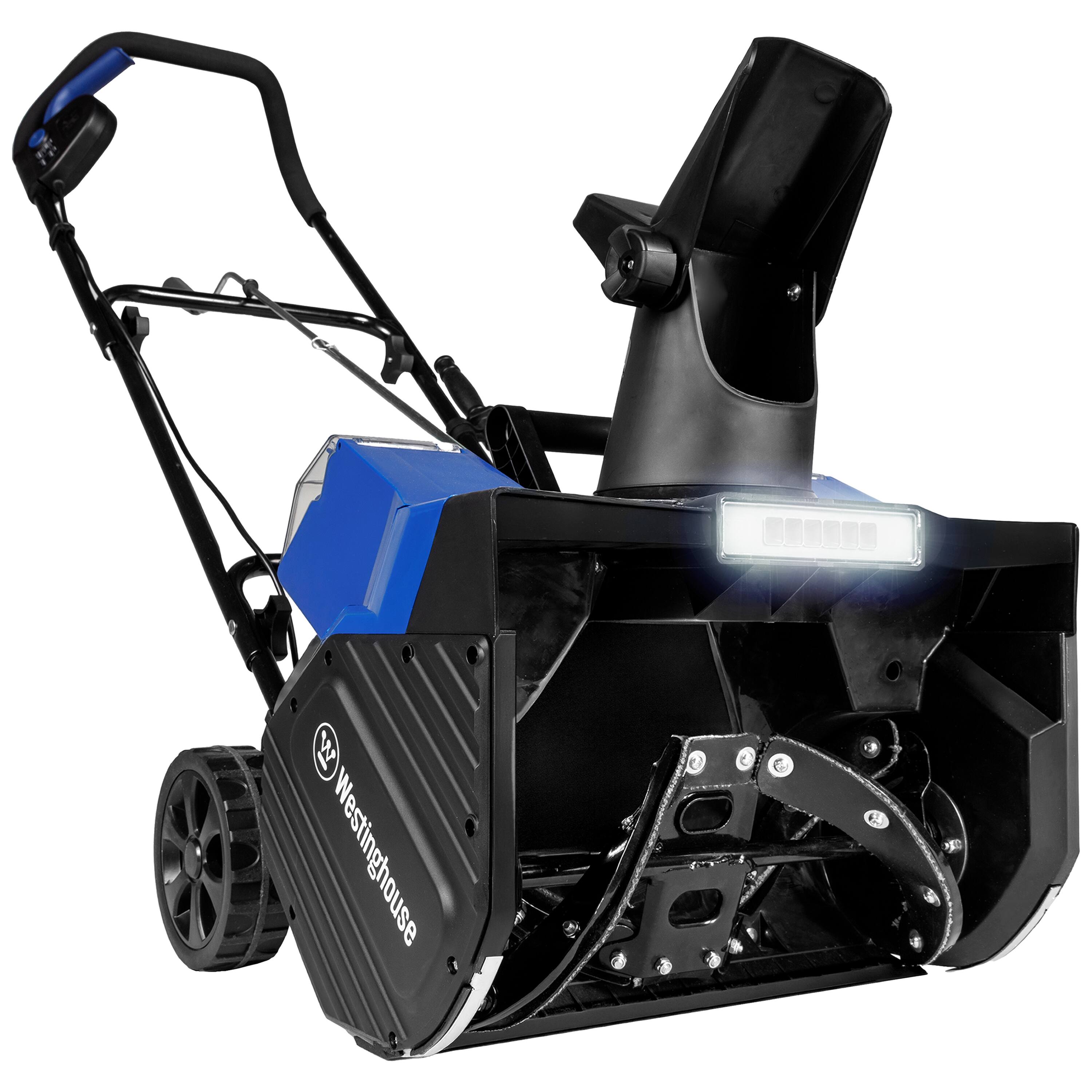 Front. Westinghouse - 18 in. 120-Volt Single-Stage Cordless Electric Snow Blower (Tool Only) - Blue.